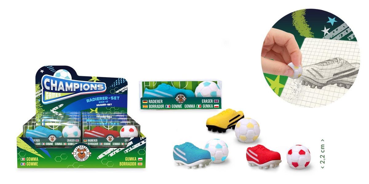 Trendhaus Radiergummi Radierer Fußball (verschiedene Farben zur Auswahl)