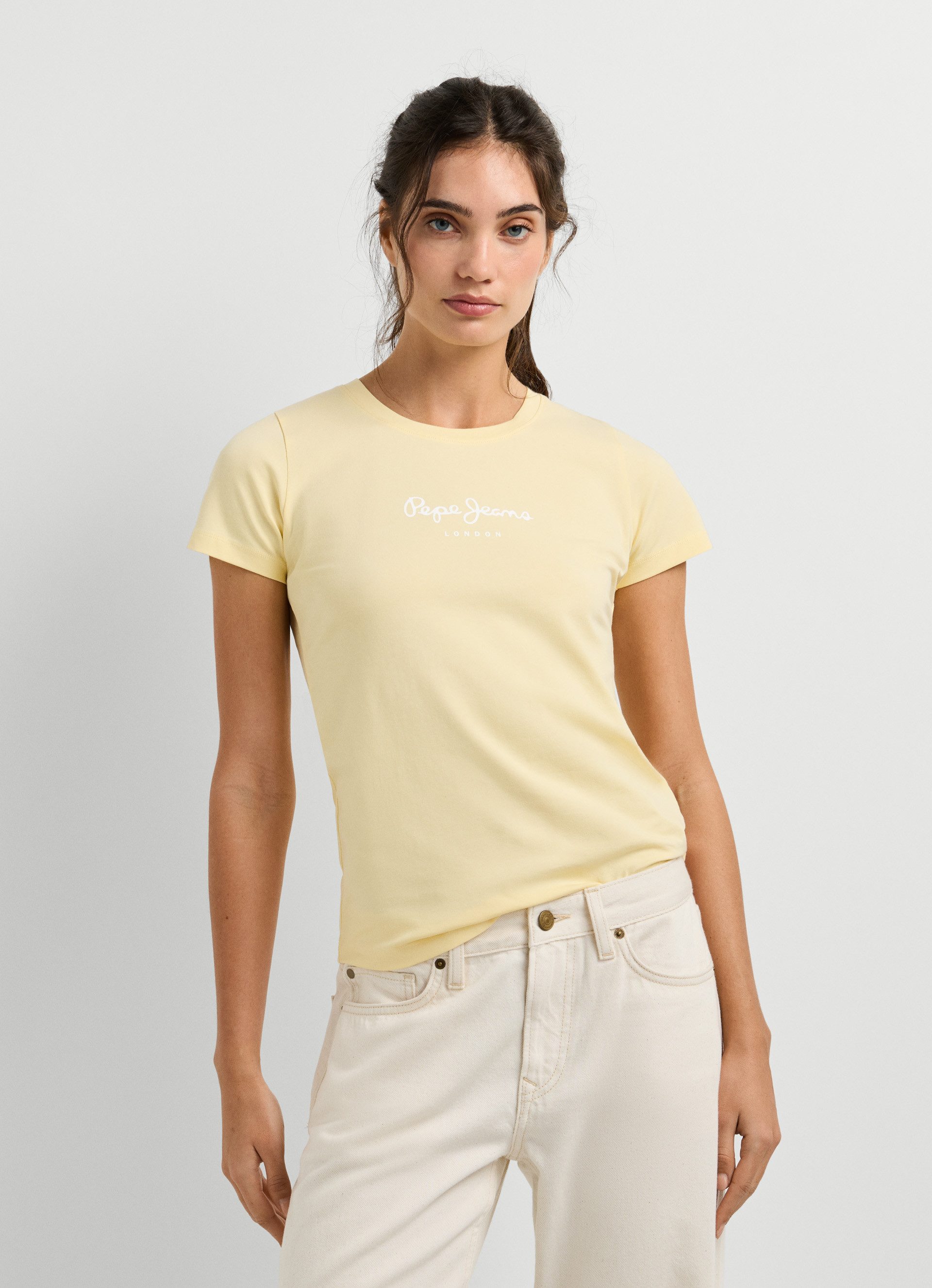 Pepe Jeans T-Shirt NEW VIRGINIA mit Logo-Print