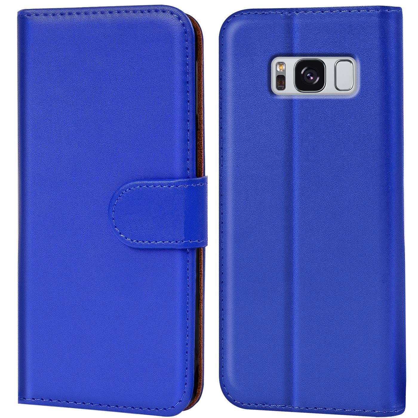 CoolGadget Handyhülle Wallet Klapp Tasche Book Case für Samsung Galaxy S8 Plus 6,2 Zoll, Hülle Klapphülle Flip Cover Etui Schutzhülle