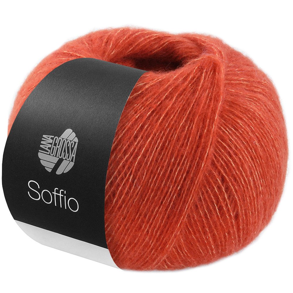 LANA GROSSA SOFFIO Häkelwolle, 215 m (flauschiges Lace-Garn aus Merino- & Baumwolle), 25 g