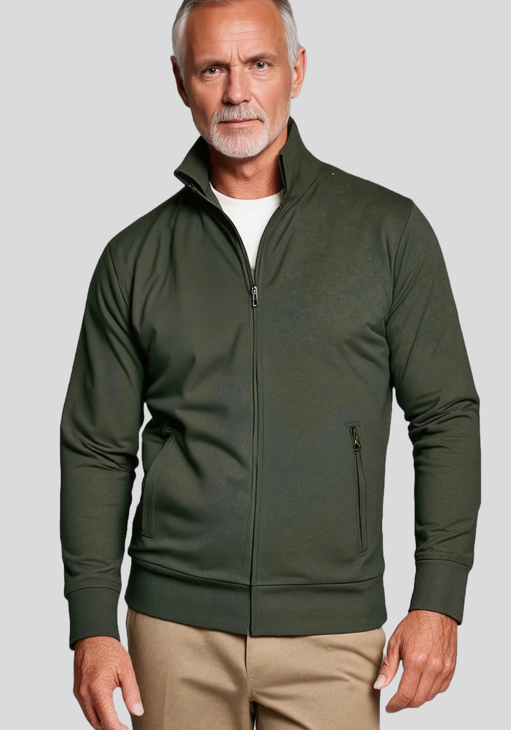 Sweatjacke Stand-Up Collar Jacke auch in großen Größen