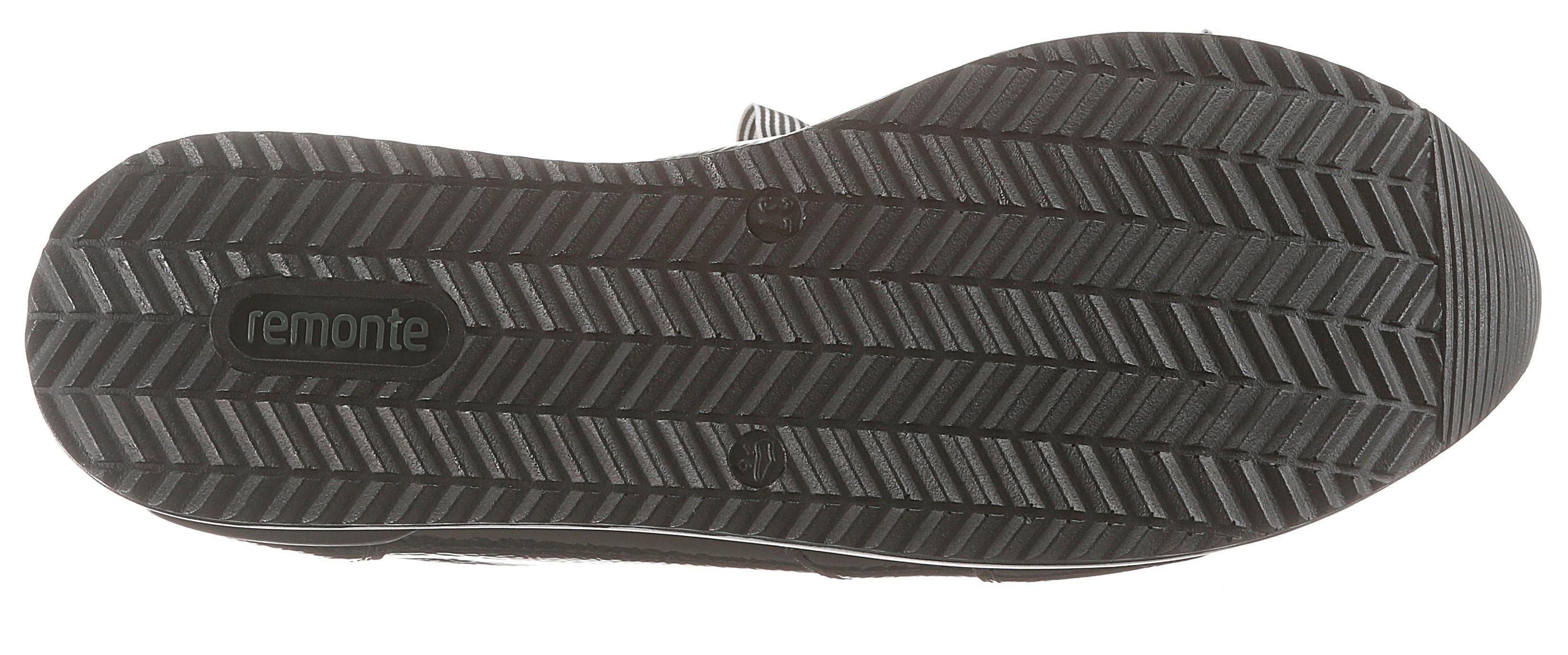 Schnürband auffälligem schwarz Remonte mit Plateausneaker