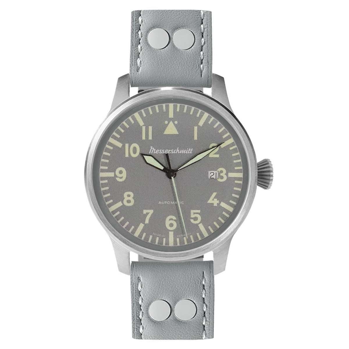 Messerschmitt Automatikuhr ME-7H153-L, Flieger-Herrenuhr Automatik Grau