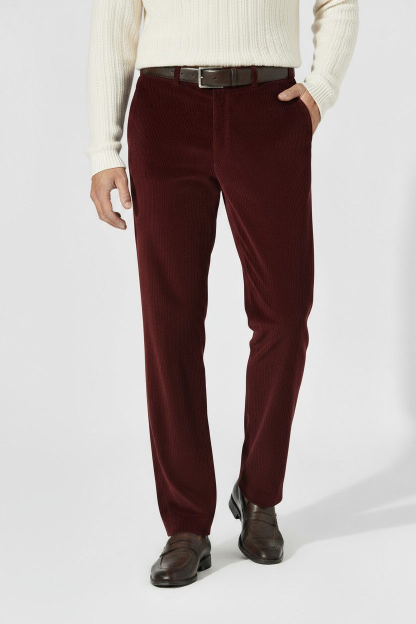 Hiltl Cordhose Parma I - Genua Cord, Regular-Fit, Baumwolle-bordeauxrot-25