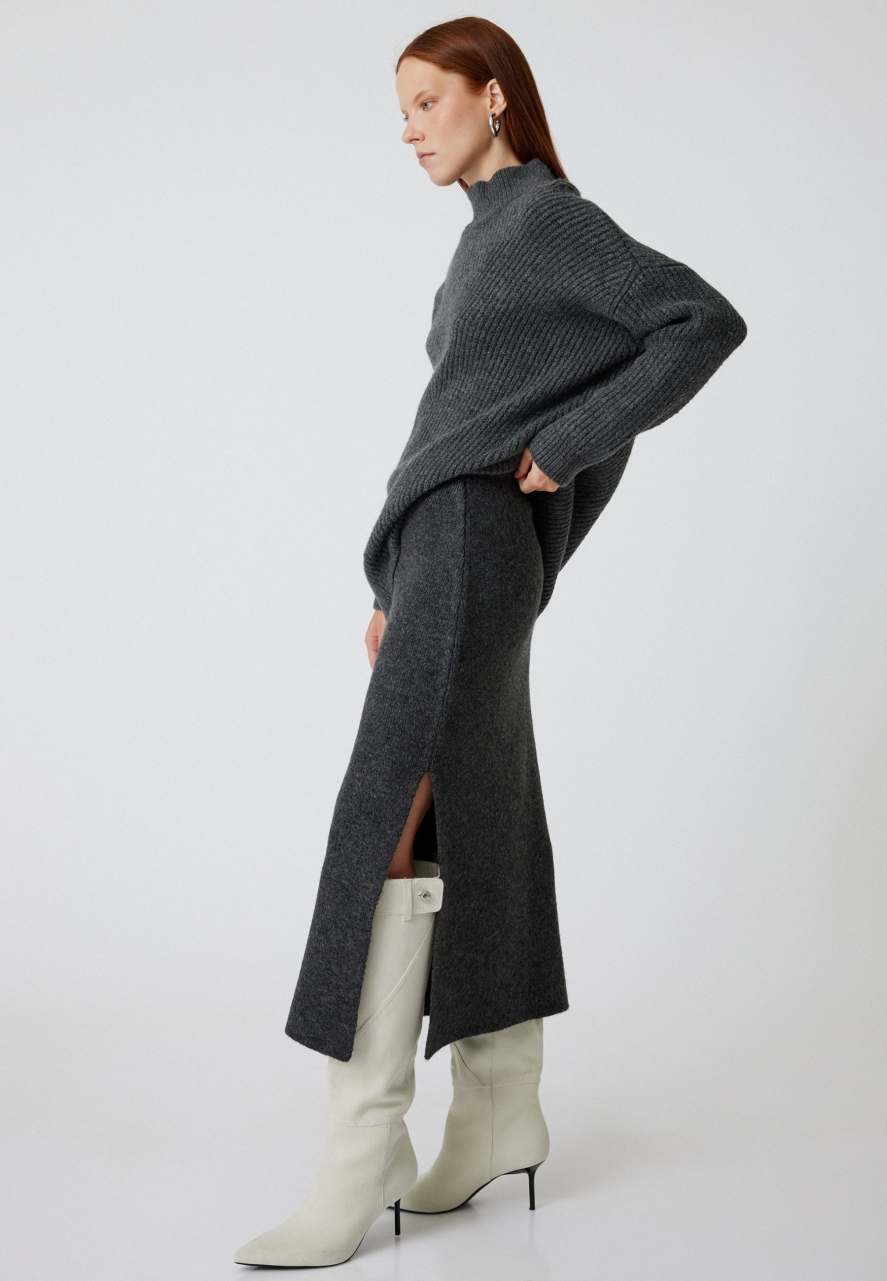 Koton Strickrock Midi Länge Bleistiftrock günstig online kaufen