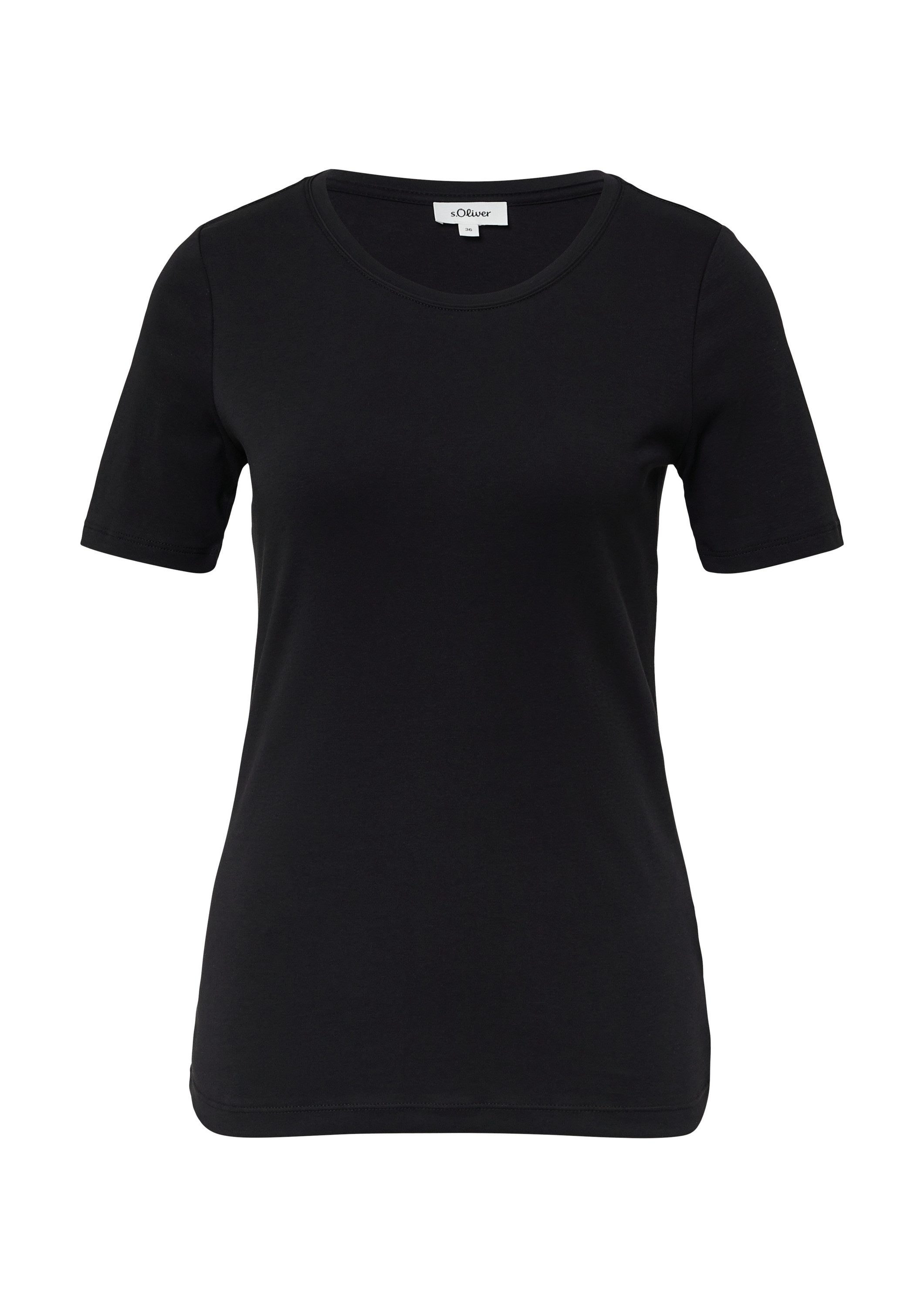 s.Oliver Kurzarmshirt T-Shirt T-Shirt aus Interlockjersey im Slim Fit günstig online kaufen