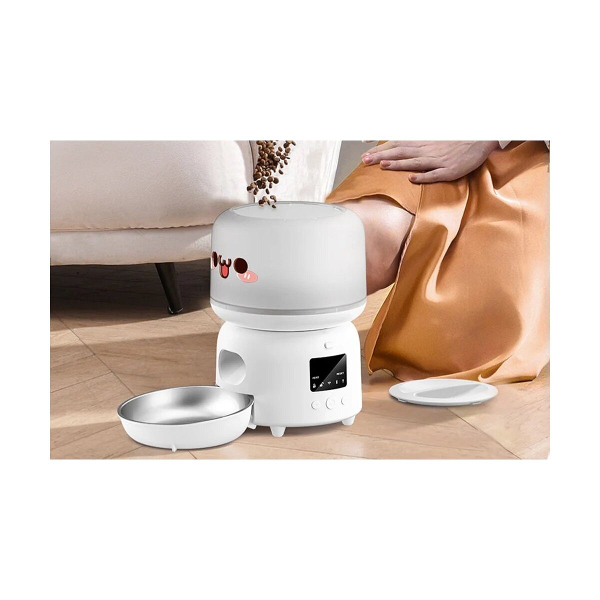 ROJECO Futterspender Rojeco 3L Smart Futterautomat WiFi Weiß