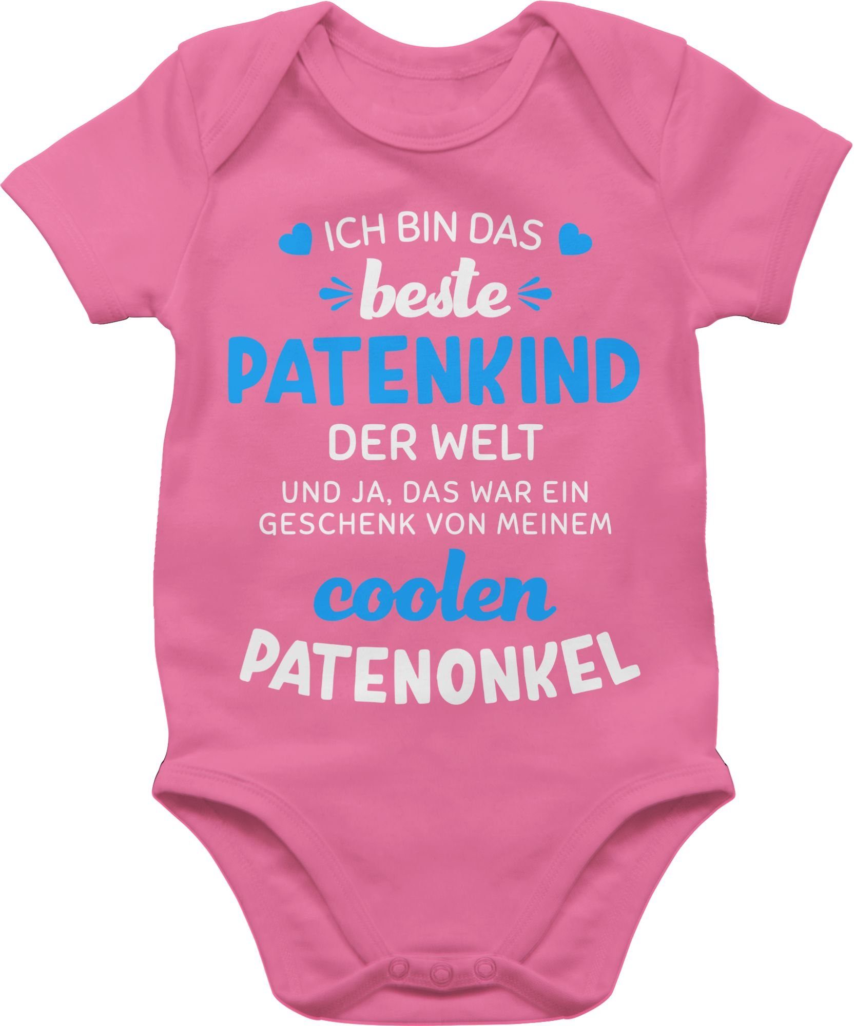 Shirtracer Shirtbody »Ich bin das beste Patenkind der Welt weiß/blau Patenonkel Baby Baby