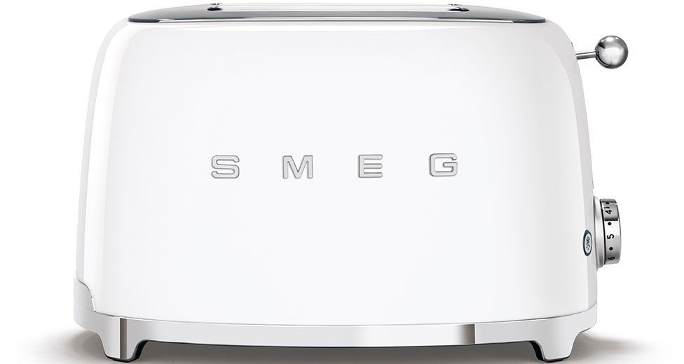 Smeg Toaster TSF01WHEU, 2 kurze Schlitze, für 2 Scheiben, 950 W