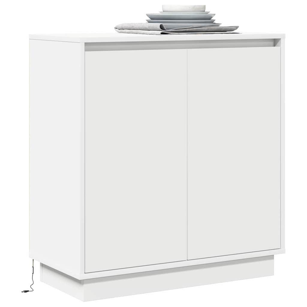 vidaXL Badezimmerspiegelschrank LED-Sideboard mit Regal Weiß 71 x 34,5 x 75 günstig online kaufen
