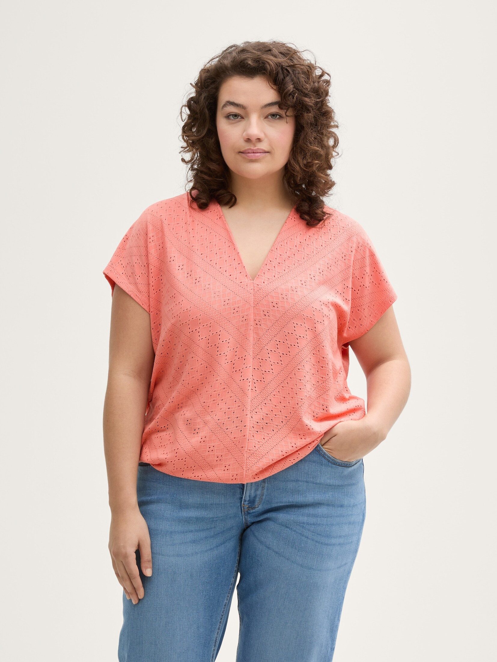 TOM TAILOR PLUS T-Shirt T-Shirt Plus Size - Loose Fit Ajour T-Shirt günstig online kaufen