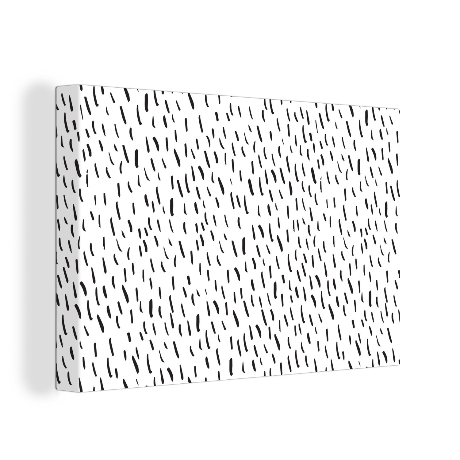 OneMillionCanvasses® Leinwandbild Sommer - Regen - Schwarz - Weiß, (1 St), Wandbild Leinwandbilder, Aufhängefertig, Wanddeko, 30x20 cm