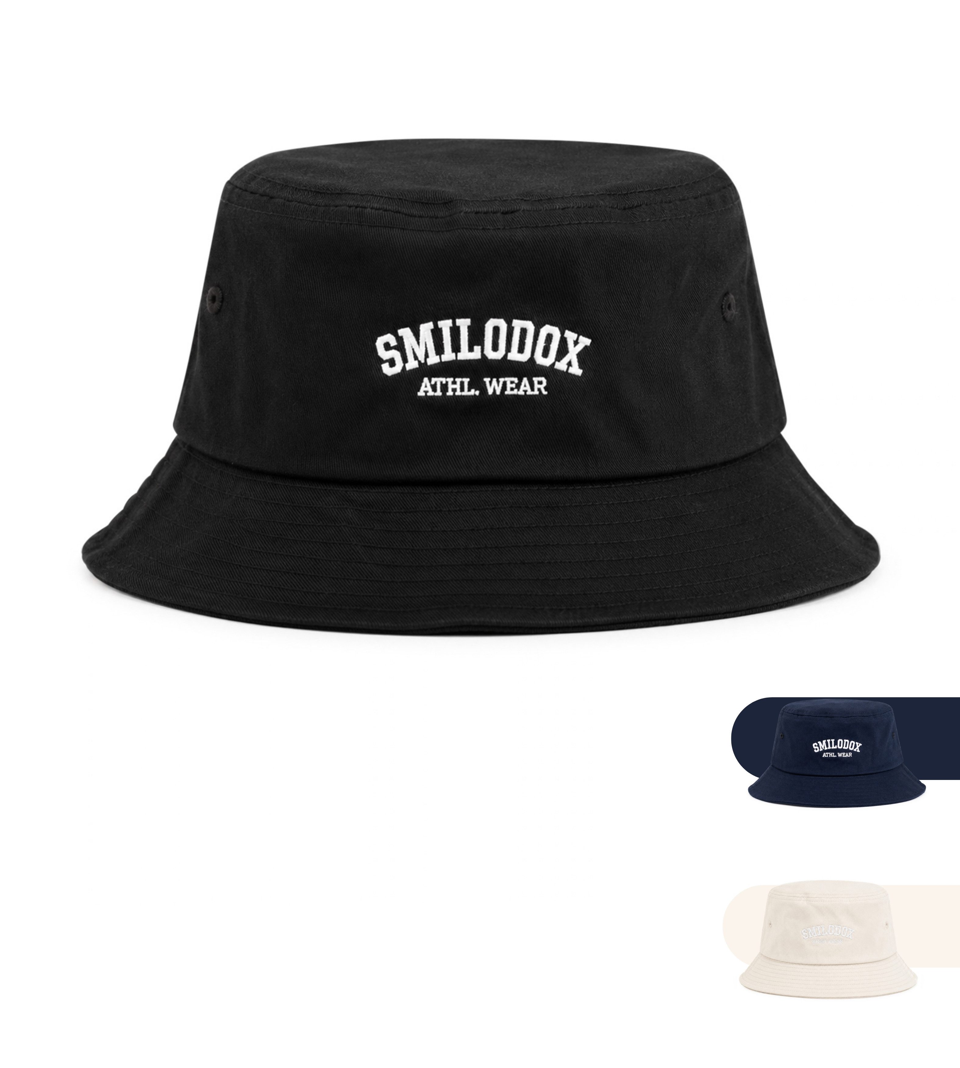 Smilodox Flex Cap Blysera Bucket Hat, College Style für Sommer & Streetwear Front-Stickerei, umlaufende Krempe, Luftösen, formstabil