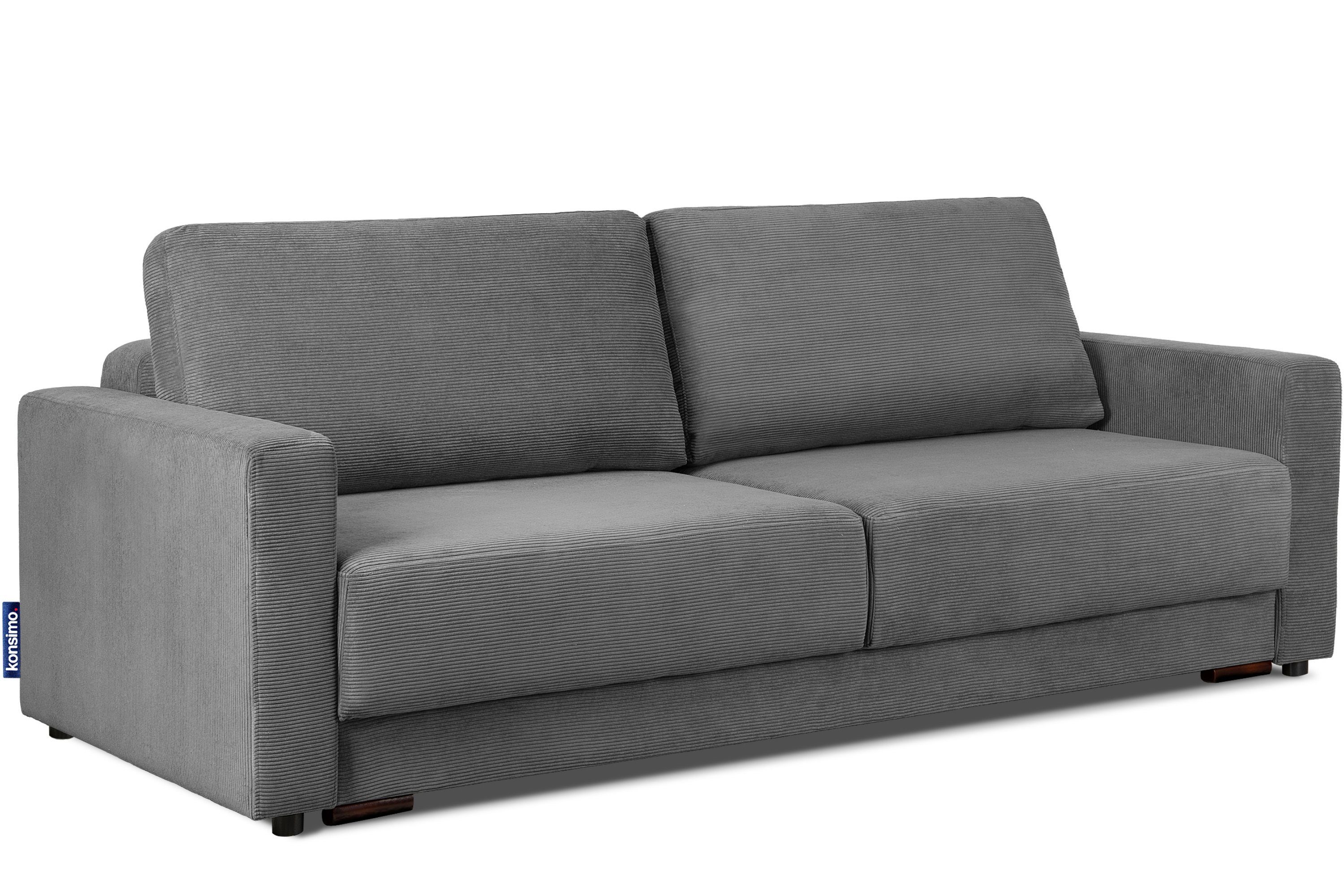 Konsimo Schlafsofa RUVIS Sofa 3 Garantie Bettkasten mit Sitz- und Schlaffunktion, Personen, des Schlafkomforts