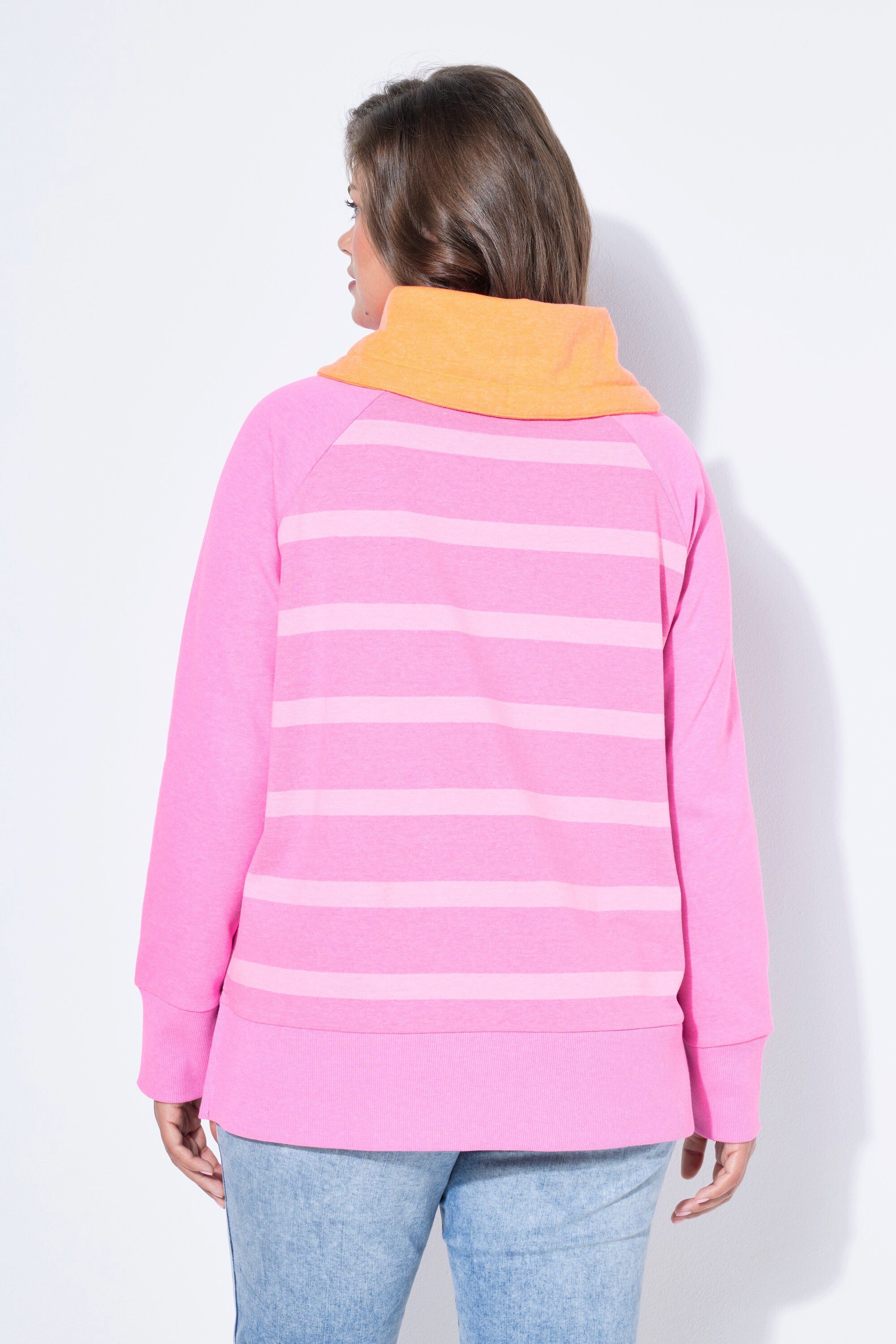 Laurasøn Sweatshirt Ringelsweatshirt Langarm Kragen günstig online kaufen