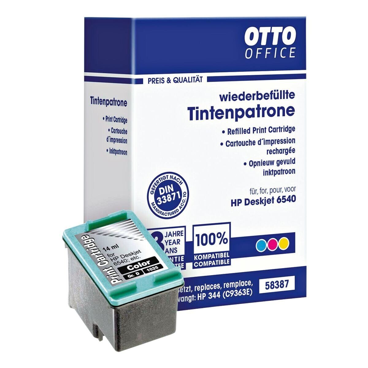 Otto Office  Office Tintenpatrone (ersetzt HP »C9363EE« Nr. 344, cyan / magenta / gelb) 3-farbig