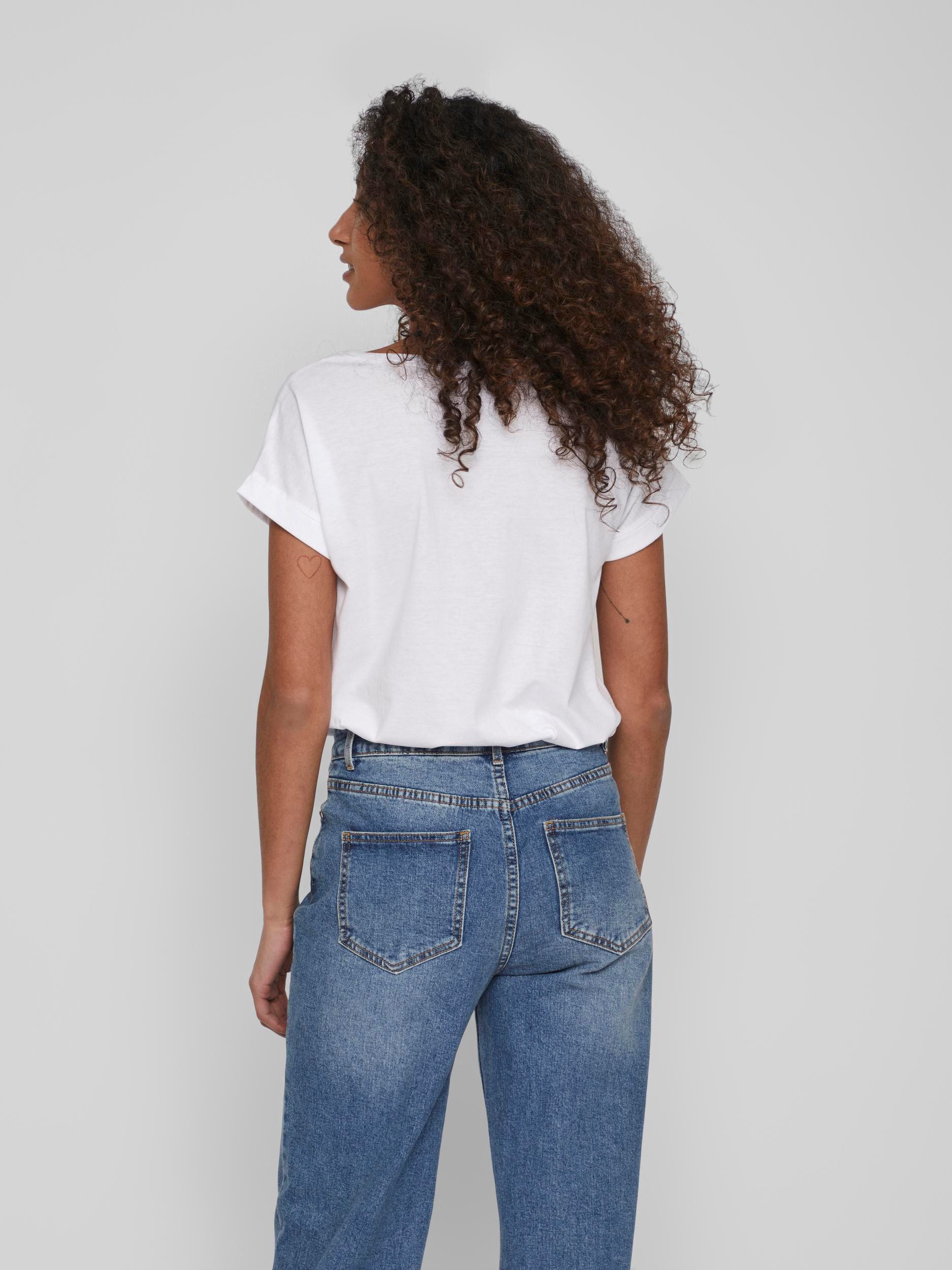 Vila Rundhalsshirt VIDREAMERS NEW PURE T-SHIRT/SU-NOOS Baumwollmischung, regular fit