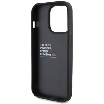 BMW Smartphone-Hülle BMW Apple iPhone 15 Pro Max Schutzhülle Case Leather Carbon Schwarz