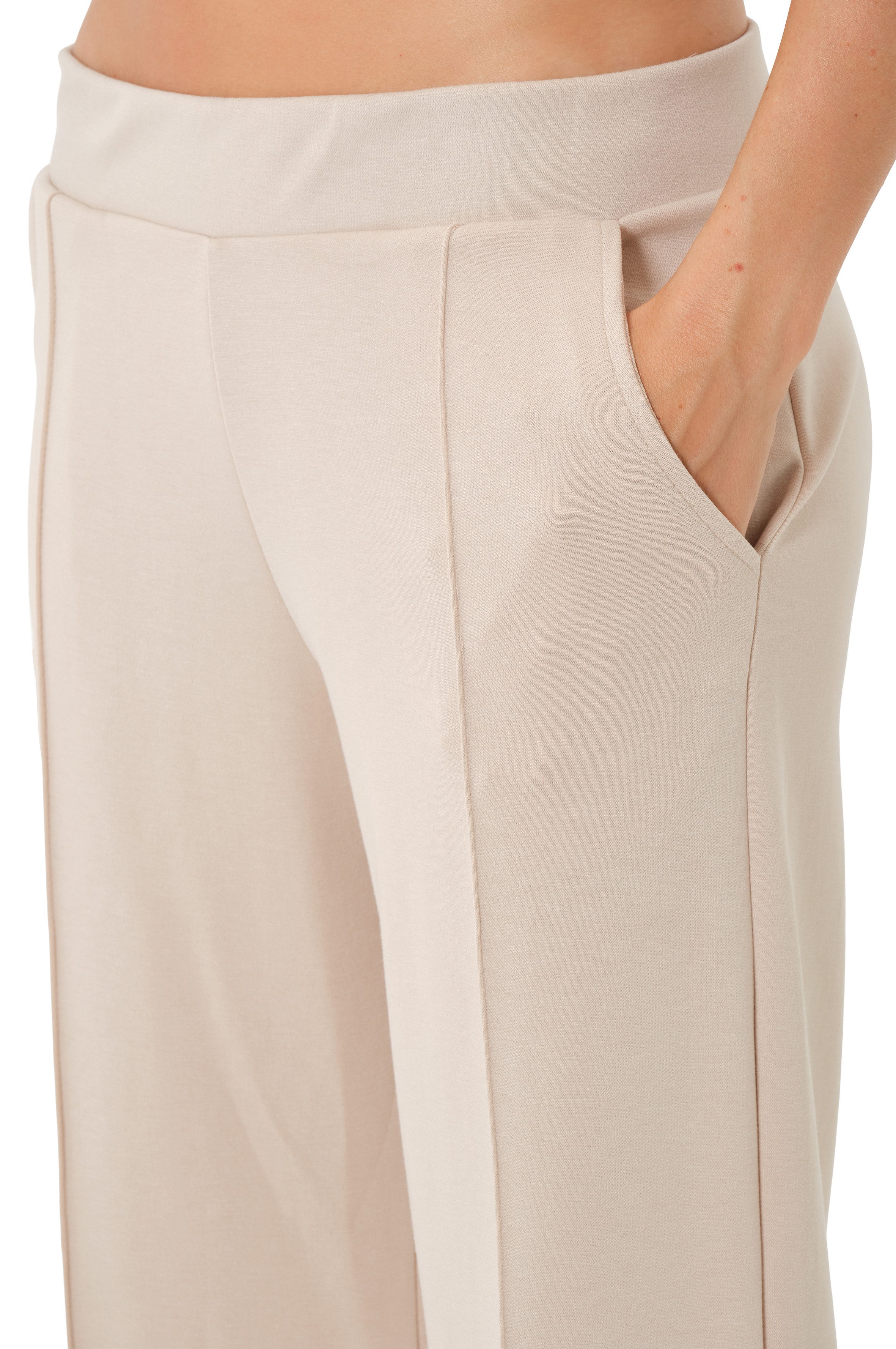 Smith & Solo Jogginghose Damen, Viskose Hose, Schlupfhose Elegant Freizeithose Knitterfrei, Bügelfalte, Komfortbund, Soft Touch, Formstabil