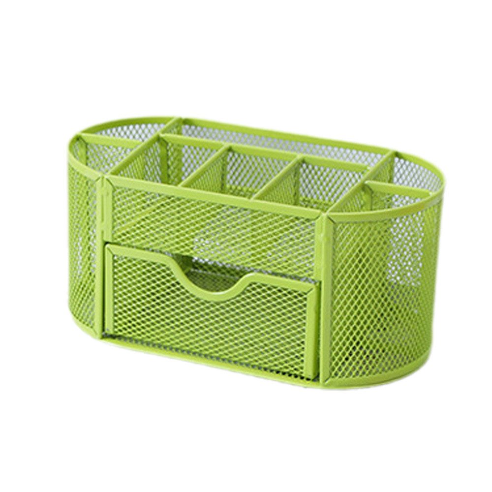 Agger Organizer Schreibtisch Organizer mit Schublade & Stiftehalter, Rutschfest (1 St), Metall Mesh Büro Organizer, Platzsparend, für Home, Schule & Büro
