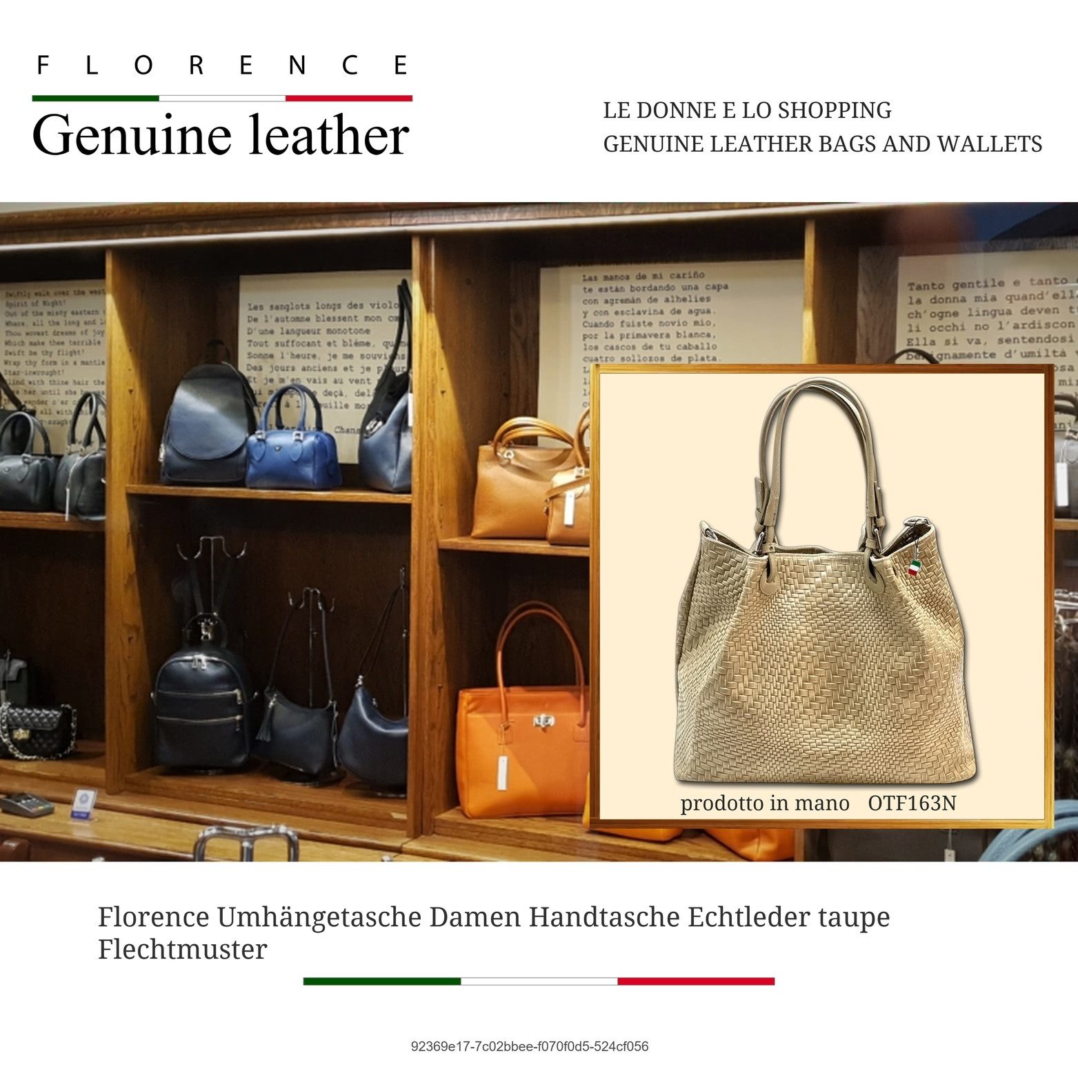FLORENCE Umhängetasche Handtasche beige taupe Florence Tasche (Umhängetasch günstig online kaufen