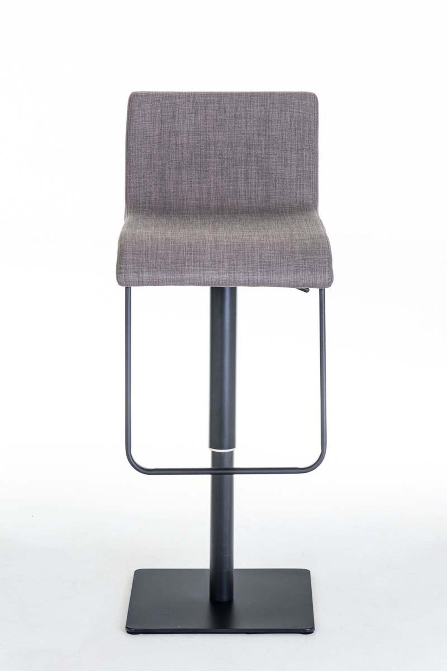 für Hocker 360° Sitzfläche: Theke Metall - Grau Küche), - - Barhocker Fußstütze matt Lima - Stoff & TPFLiving höhenverstellbar (mit drehbar schwarz