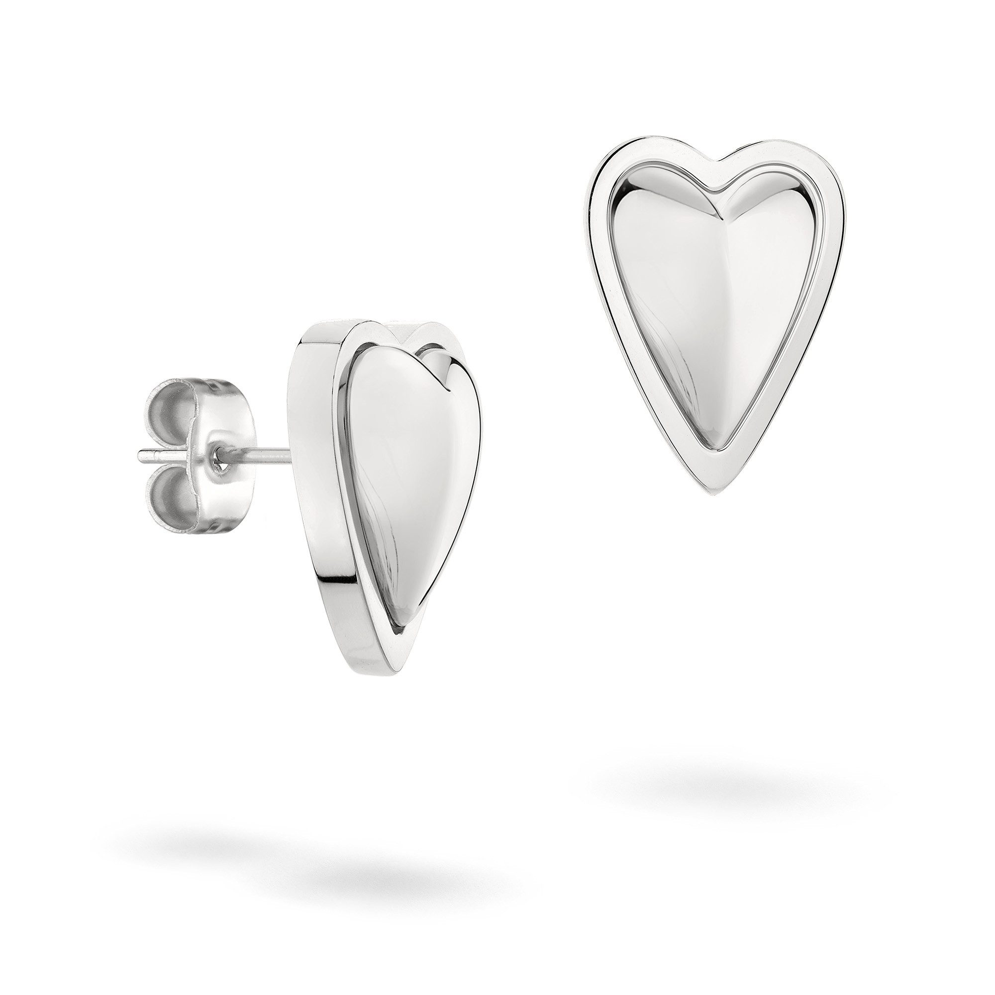 Paar Ohrstecker Metal Heart, Herz