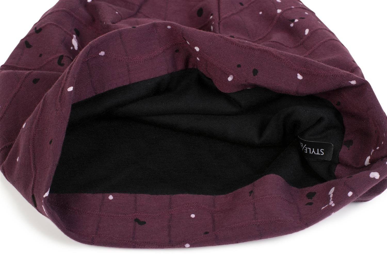 styleBREAKER Beanie Beanie Mütze mit Falten und Farbklecksen (1-St) günstig online kaufen