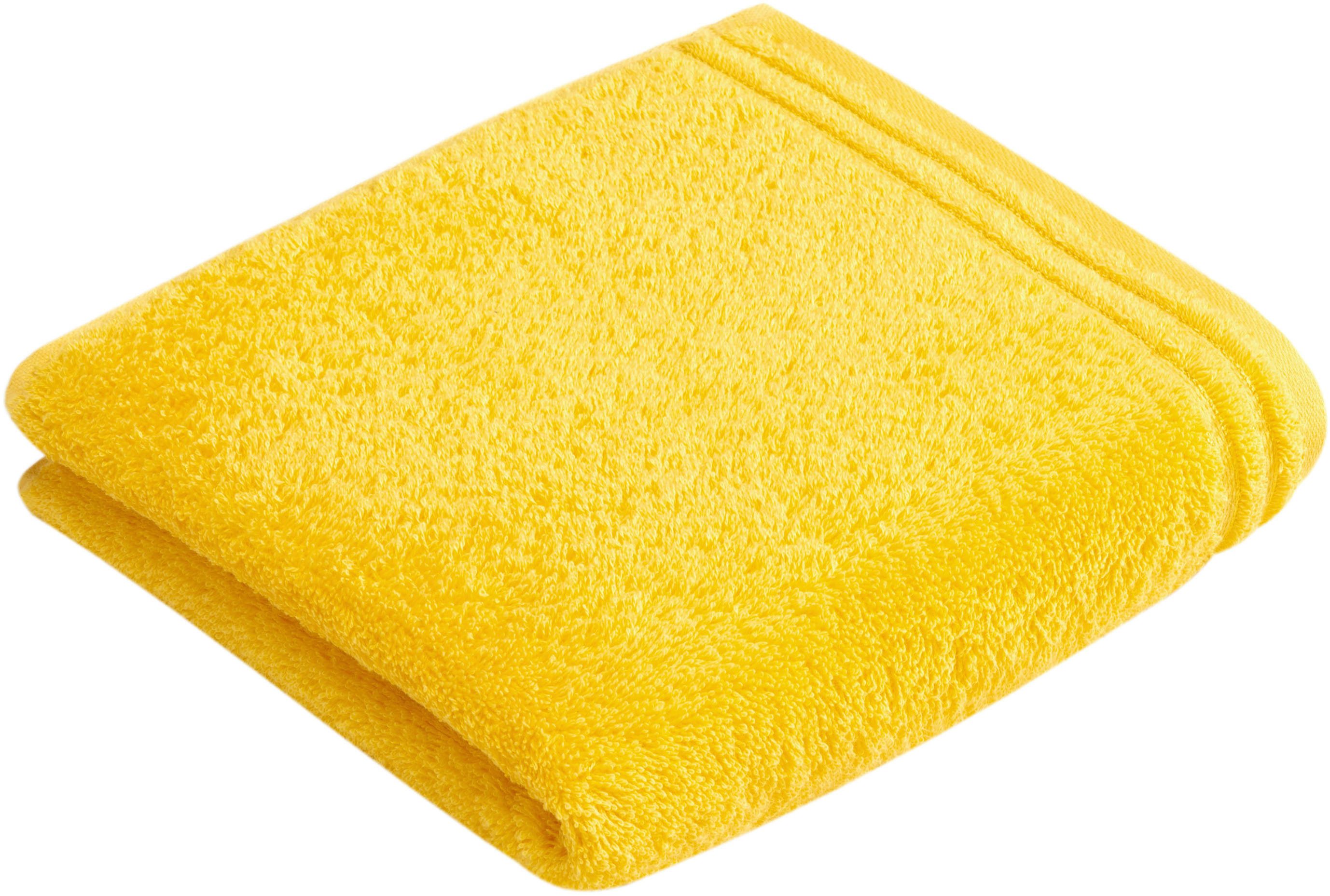 Vossen Badetuch Calypso Feeling, Walkfrottee (2-St), mit schmaler Bordüre, aus 100% hochwerter Baumwolle, Vegan, einfarbig