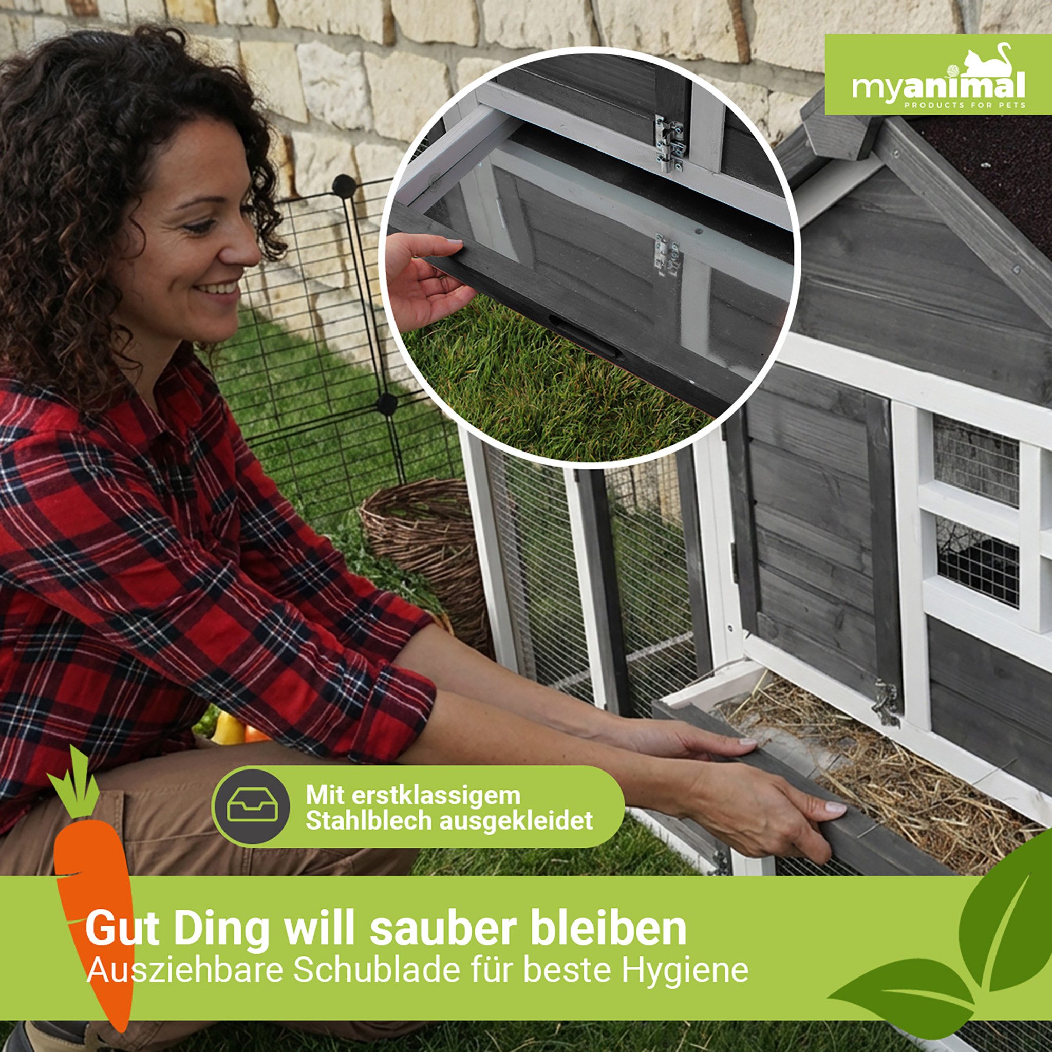 My Animal Kleintierstall XXL Hasenstall inkl. Gehege MH-31 - 2 Etagen - Wet günstig online kaufen