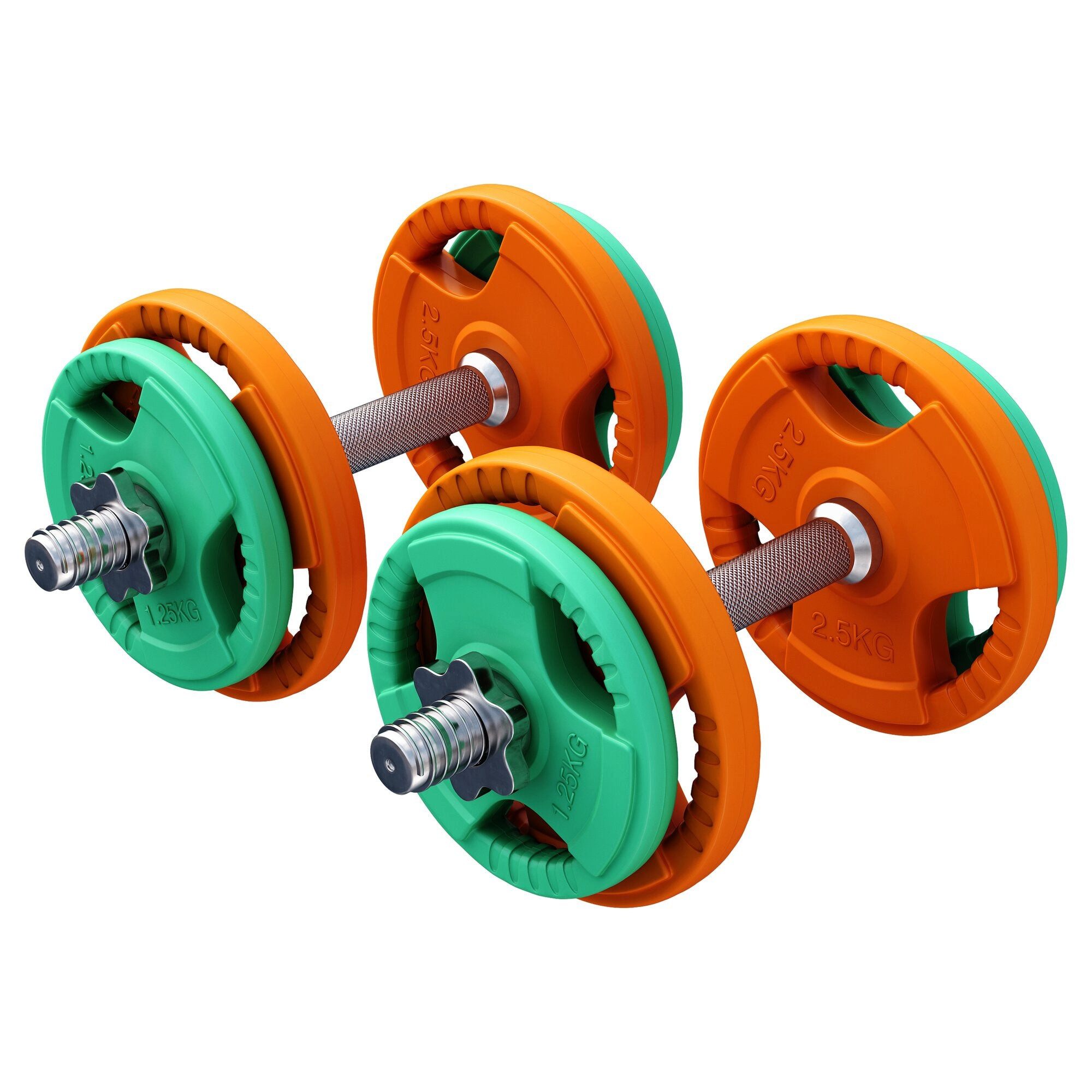 GORILLA SPORTS Kurzhantel Kurzhantelset Gummi Gripper 20 kg