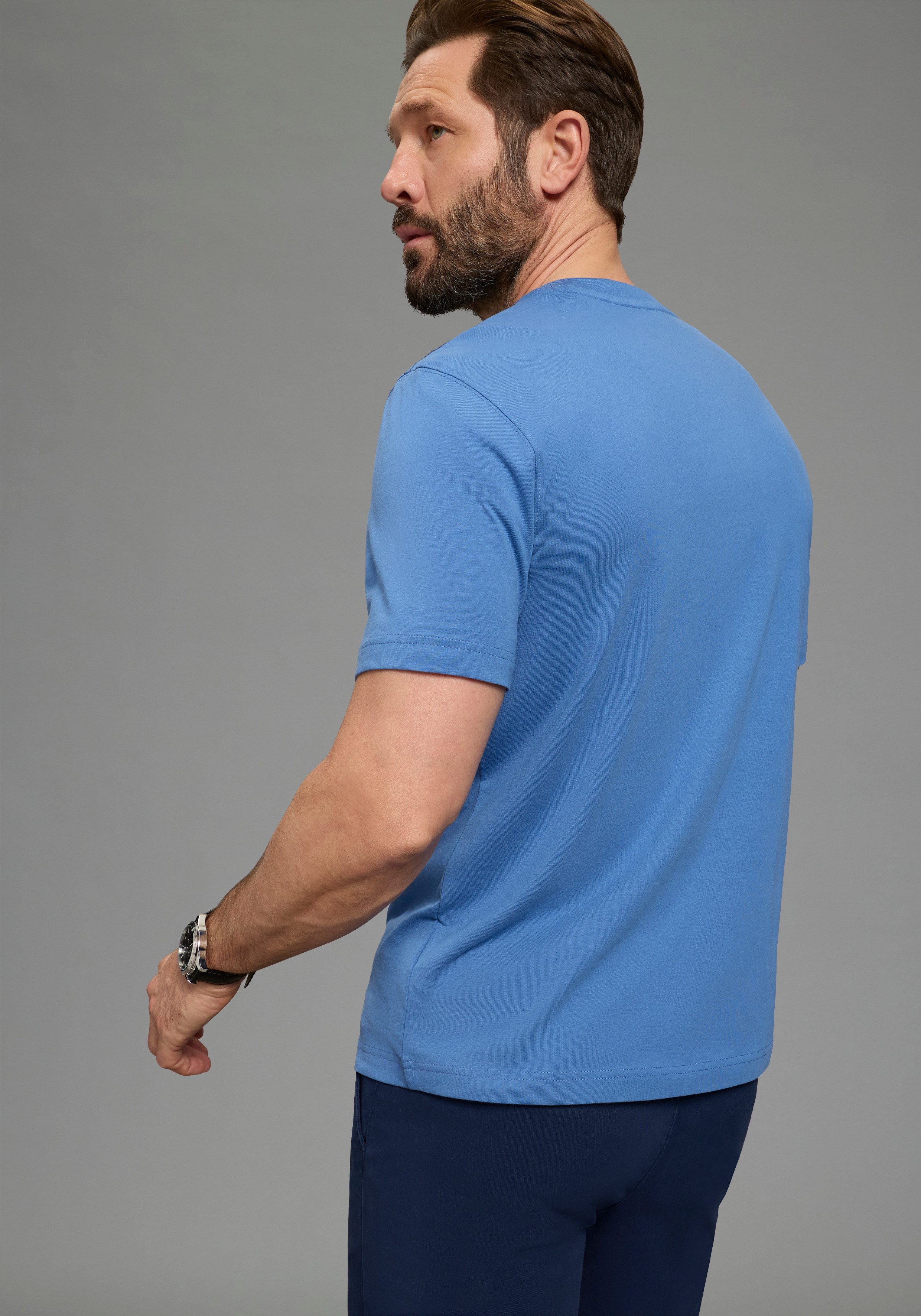 Man's World Rundhalsshirt Neue Kollektion! normale Passform, Kurzarm, mit P günstig online kaufen