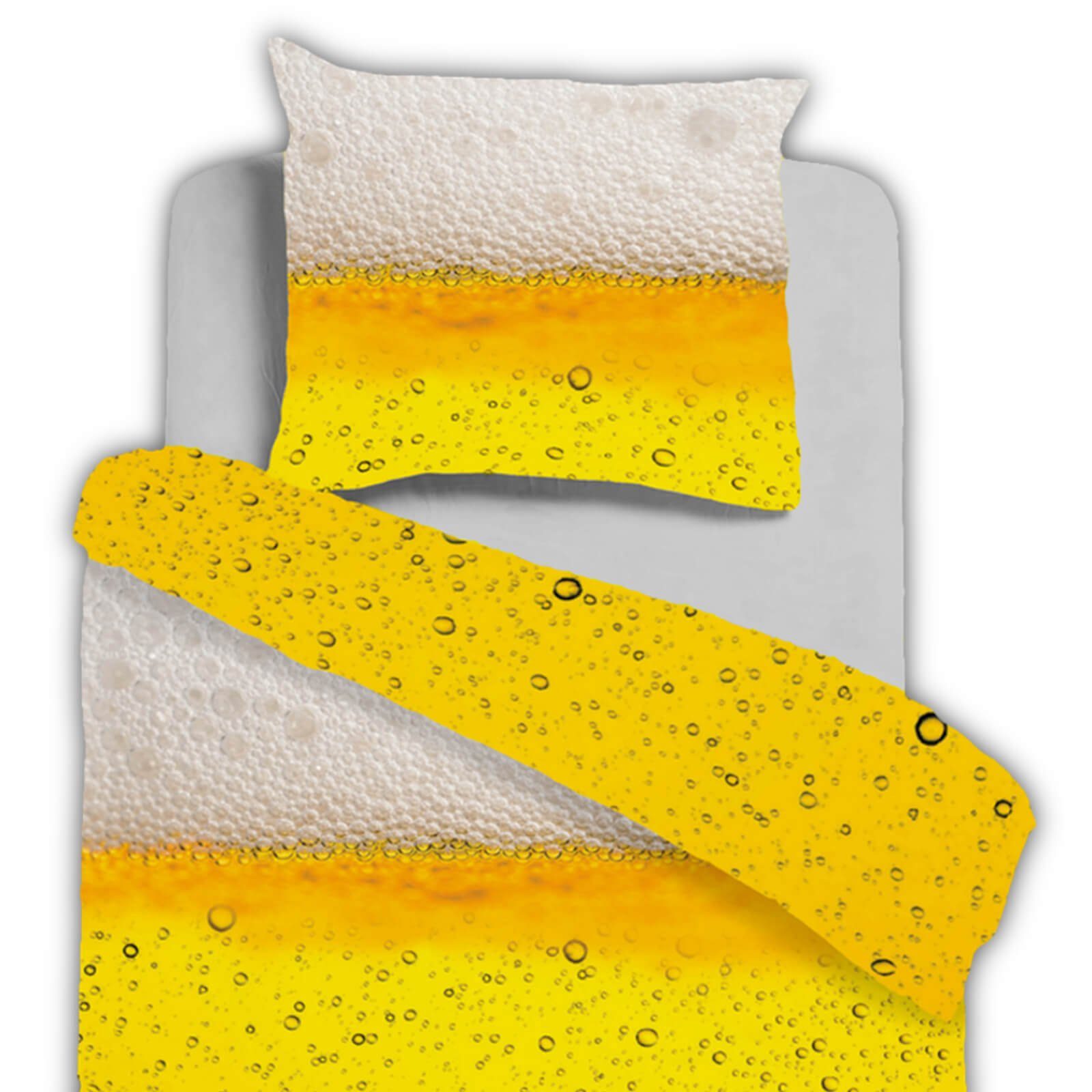 ESPiCO Bettwäsche Bier, Renforcé, 2 teilig, Getränk, Pils, Radler, Schaumkrone