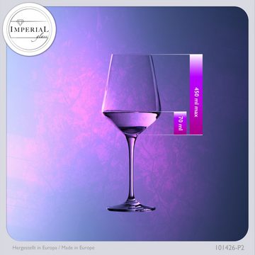 IMPERIAL glass Weinglas Weißweingläser 450ml "Athen" Set 2-Teilig, Crystalline Glas, Riesling Glas aus Crystalline Glas Weingläser Spülmaschinenfest