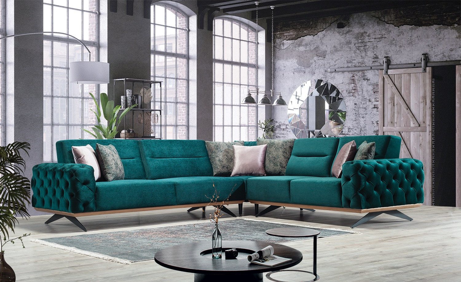 Viva Möbel Sofa HAVANA, L260 x R300 cm, Luxuriöses Design und erstklassiger Komfort.