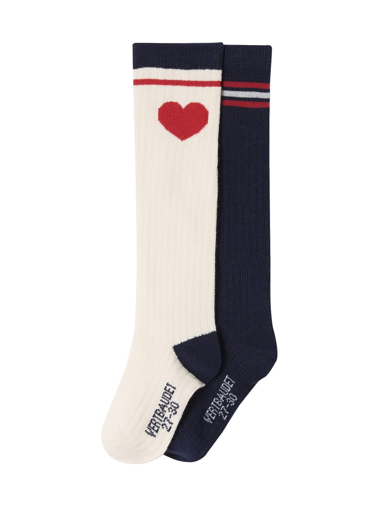 vertbaudet Socken Kniestrümpfe HERZEN, Kinder 2er-Pack