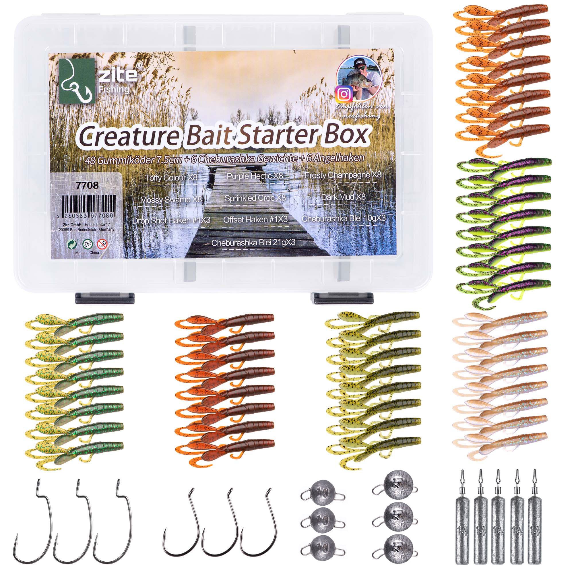 Kunstköder Inzite Craw Starterbox – Ultimatives Creature Bait Set
