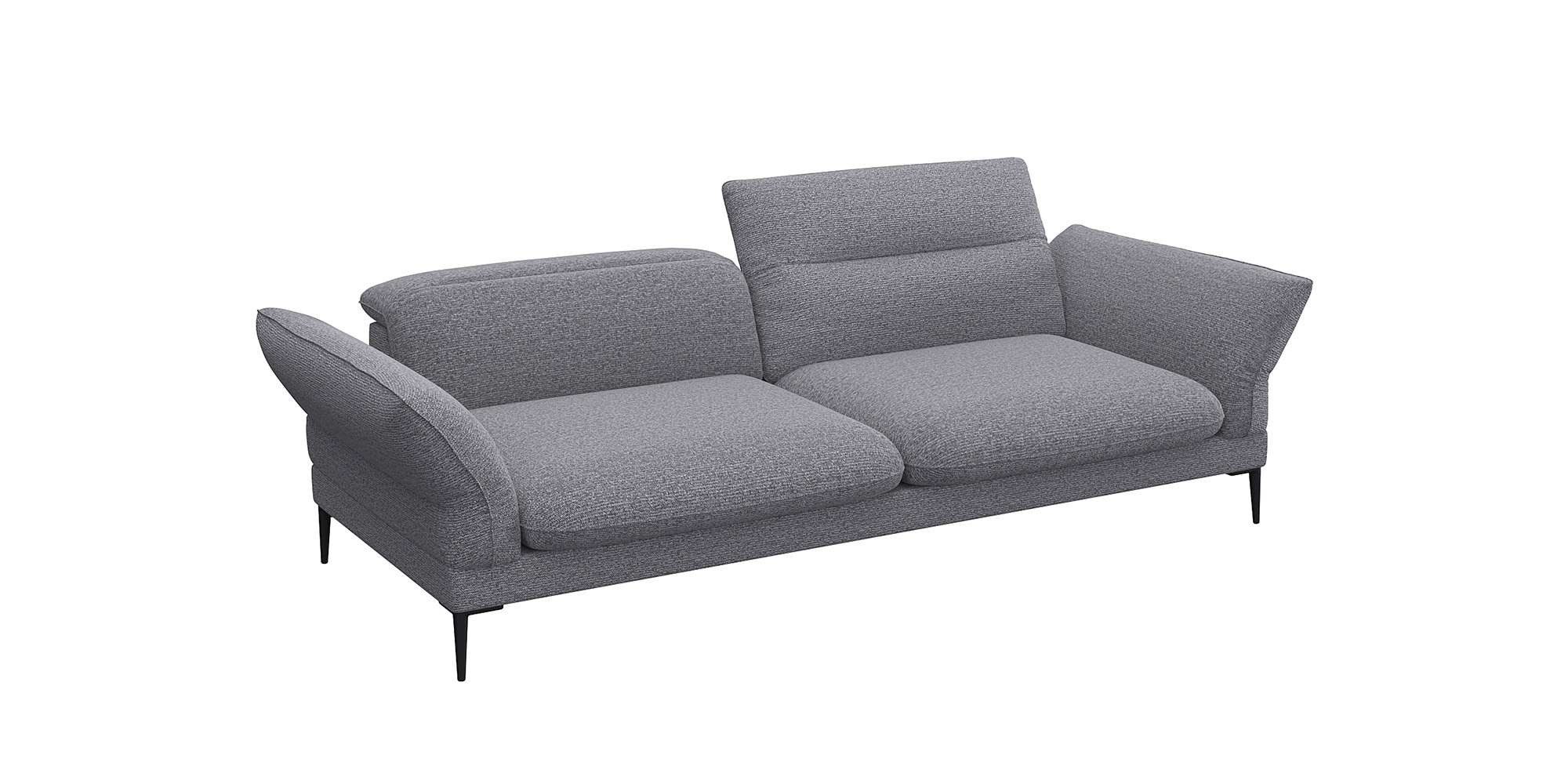FLEXLUX 3-Sitzer Salino, Funktionssofa, Relaxsofa, Sofa mit Arm- und Kopfteil-Verstellungen, Kaltschaum & Stahl-Wellen