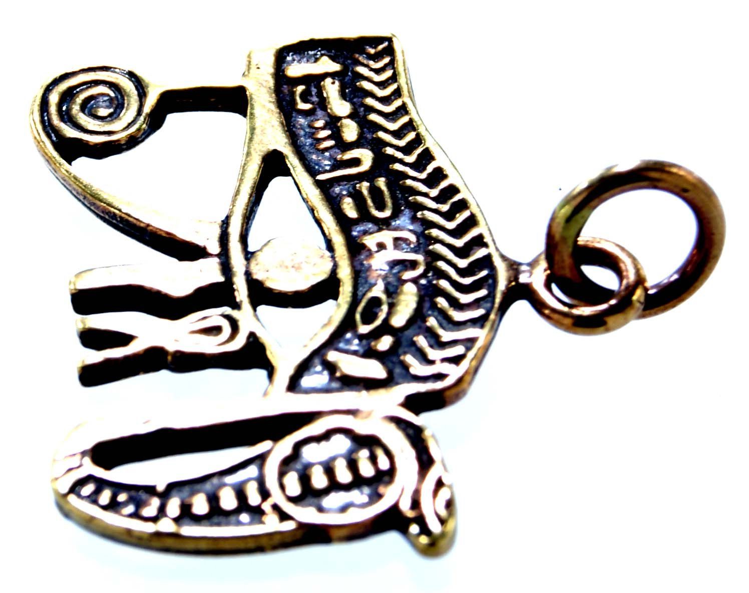 Schutz Amulett Bronze magisch Kettenanhänger Leather aus Kiss Horusauge Auge Horus des of Anhänger ägyptisch