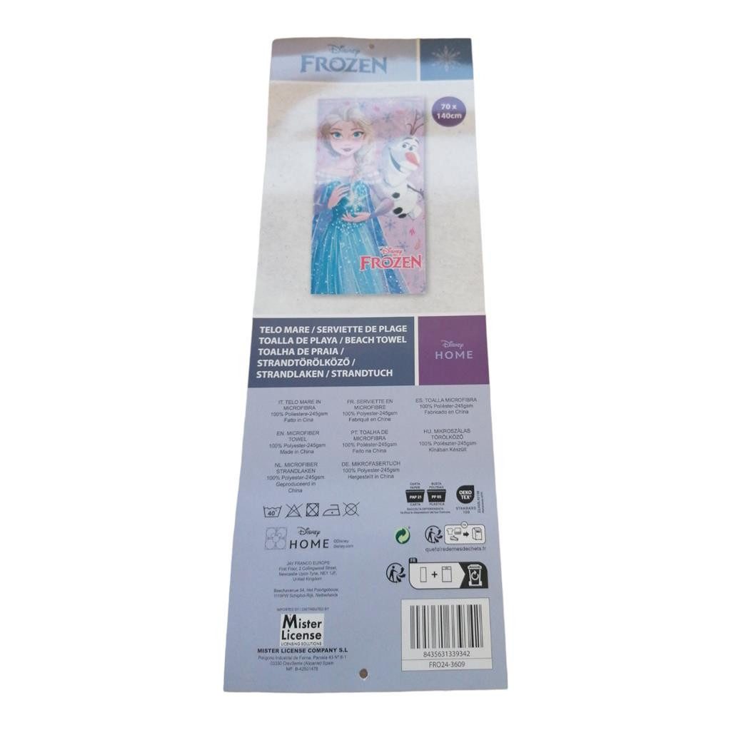 Disney Frozen Strandtücher Disney Frozen Strandtuch mit Elsa und Olaf, 70x140cm, 100% Polyeste, 100% Baumwolle