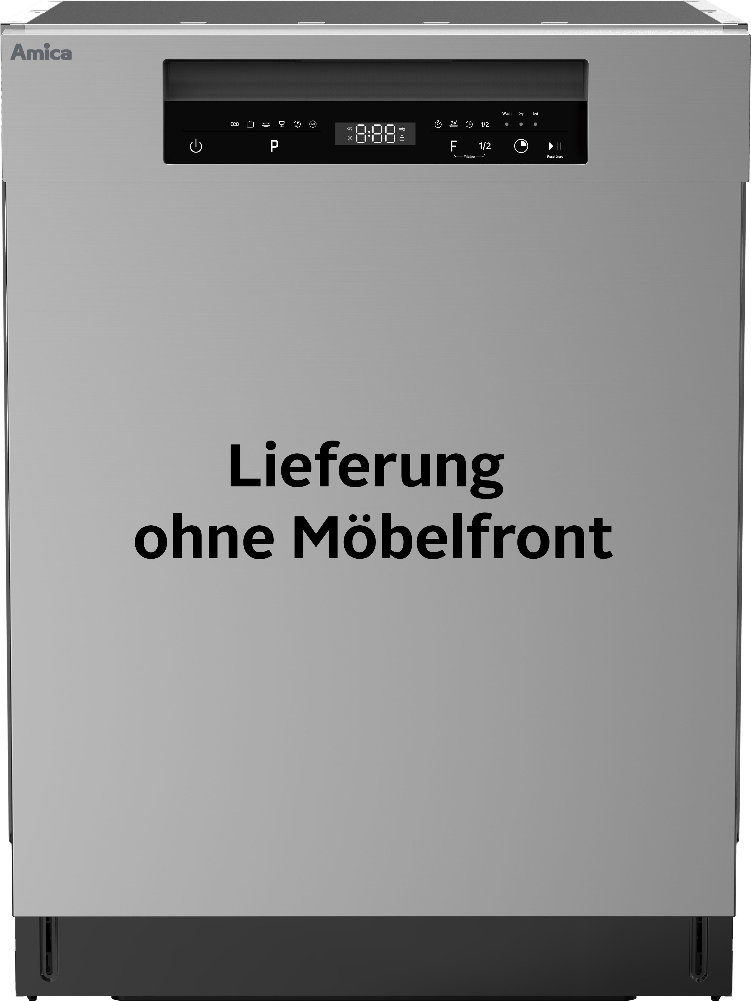 Amica teilintegrierbarer Geschirrspüler EGSPU 513 490, 11 l, 13 Maßgedecke, 13 Maßgedecke – Viel Platz für Geschirr und Besteck