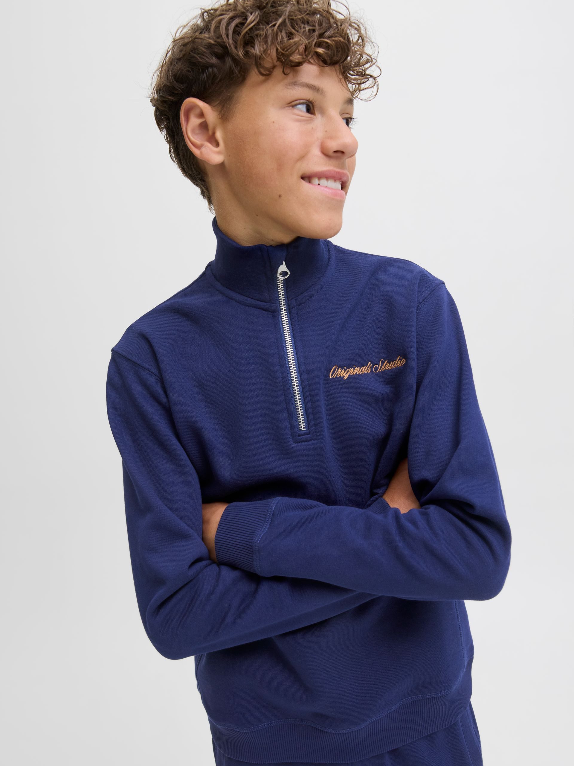 Jack & Jones Junior Sweatshirt JORNORREBRO EMB SWEAT HIGH NECK JNR