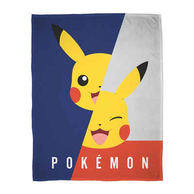Wohndecke Pokémon 160x200 cm, weich und kuschelig, Pikachu Game / Gaming, MTOnlinehandel, Sofadecke, Fleece-Decke, Überwurf, Plaid passend zur Bettwäsche