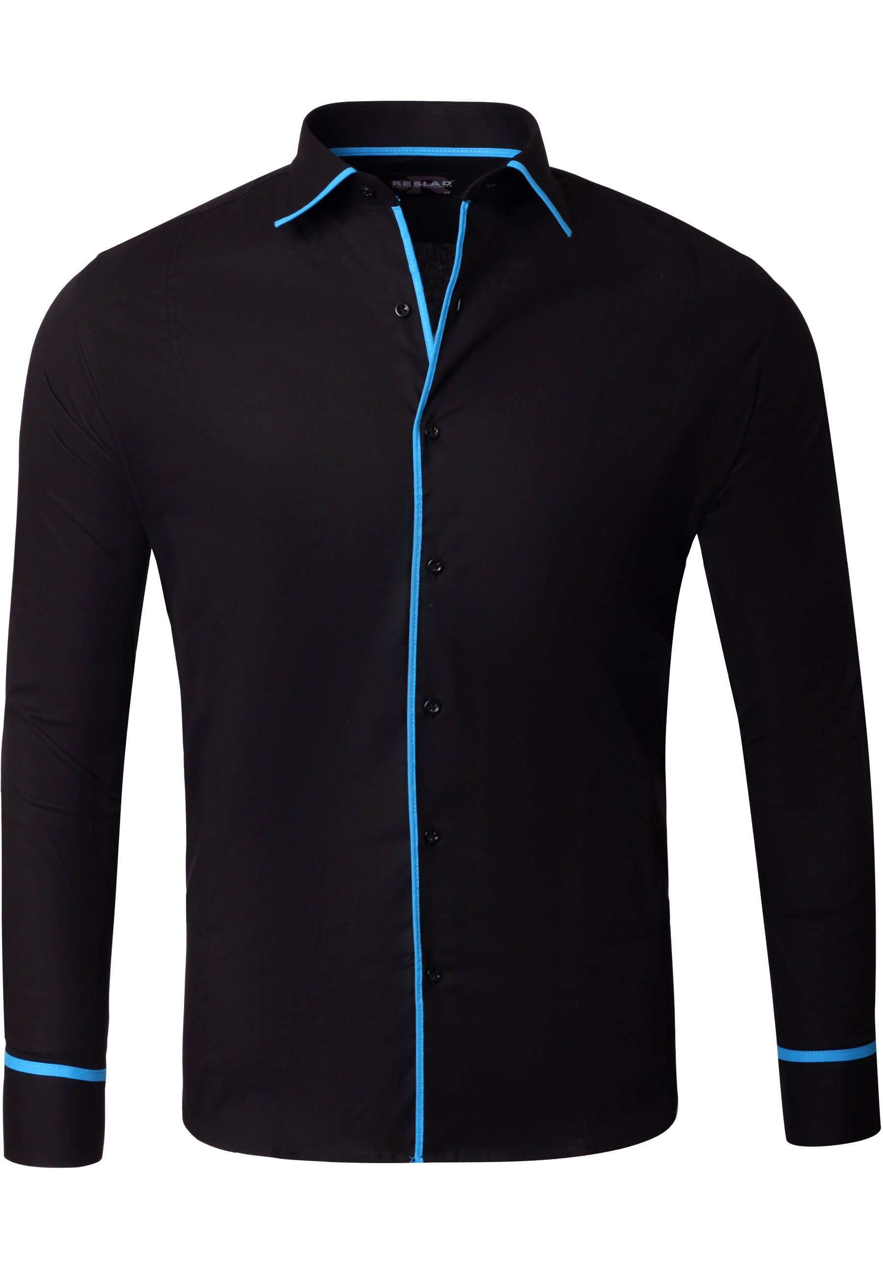 Reslad Langarmhemd Reslad Herren Hemd Madison Langarm RS-7118 (3-tlg., Herr günstig online kaufen