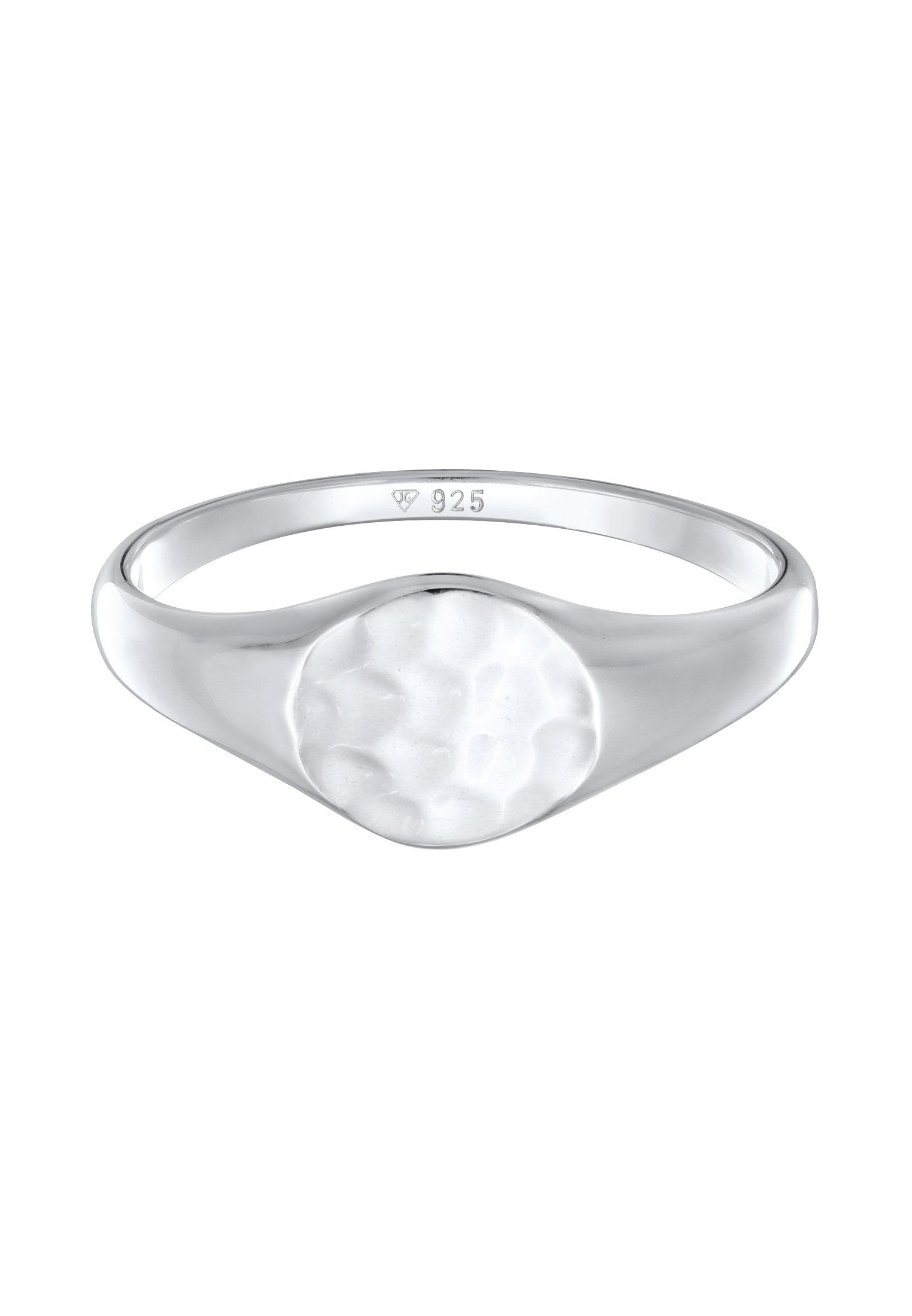 Elli Siegelring Siegelring Hammerschlag Trend 925 Silber