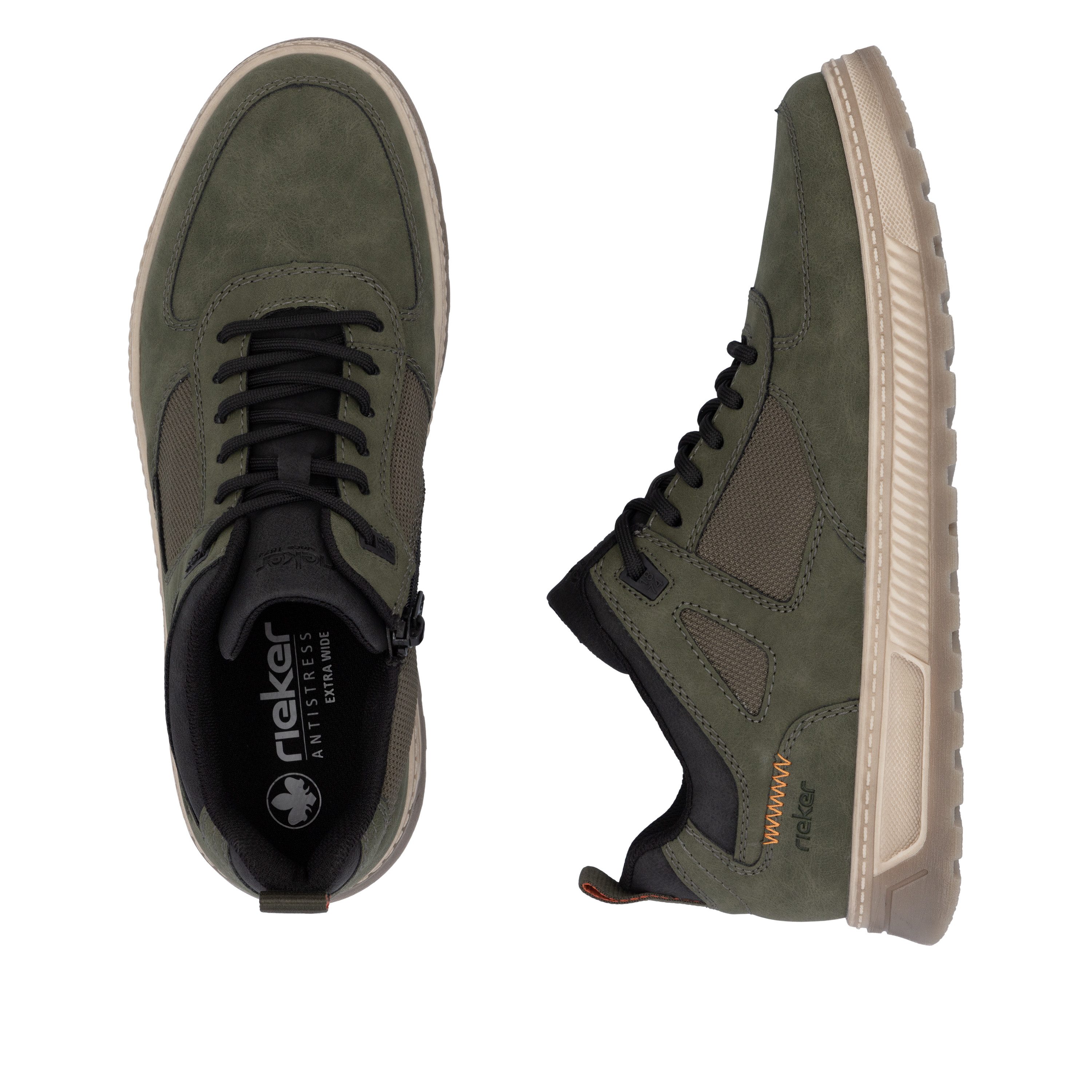 Rieker Sneaker Schnürschuh, Halbschuh, Outdoorschuh mit gepolstertem Schaftrand