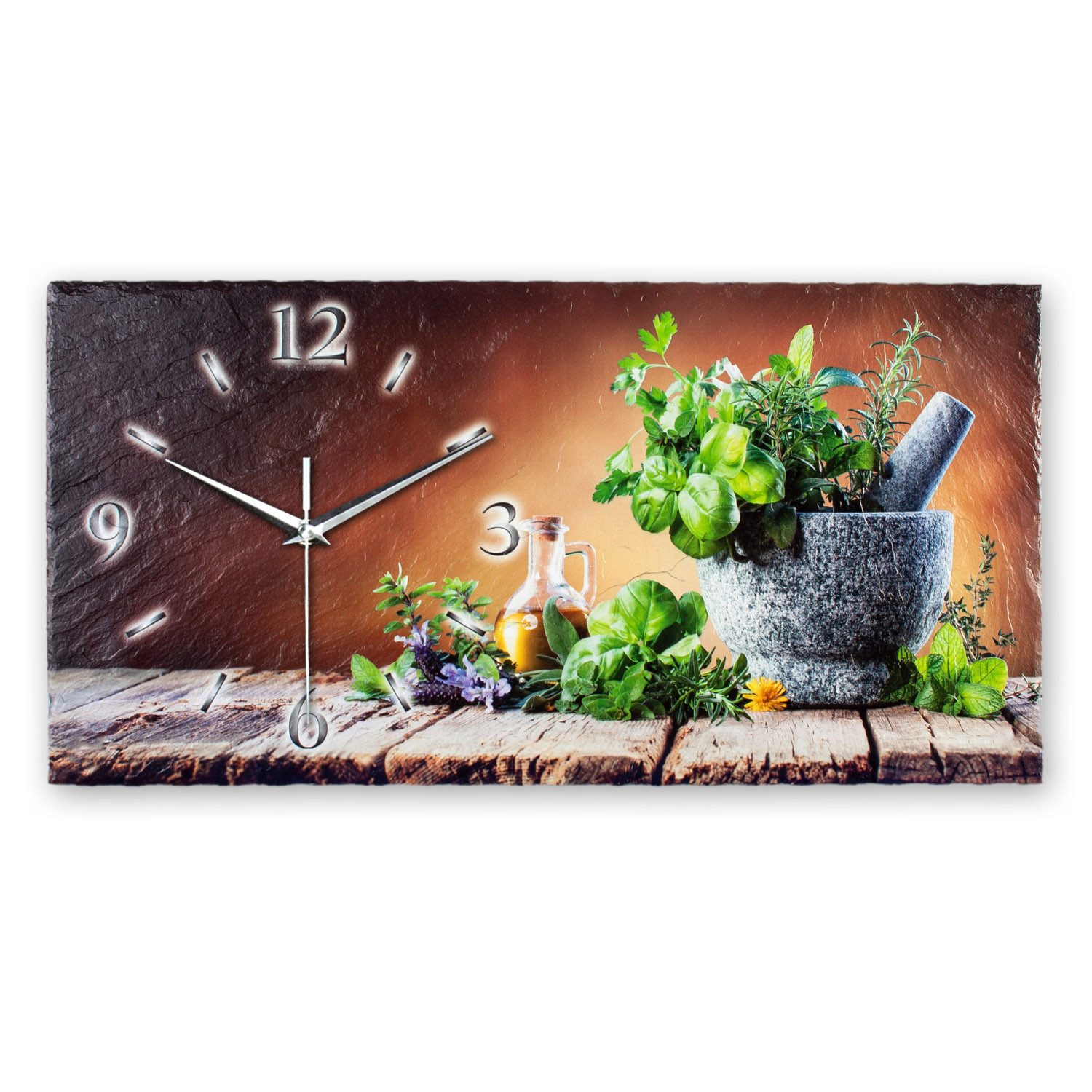 Kreative Feder Wanduhr Designer-Wanduhr aus Stein günstig online kaufen