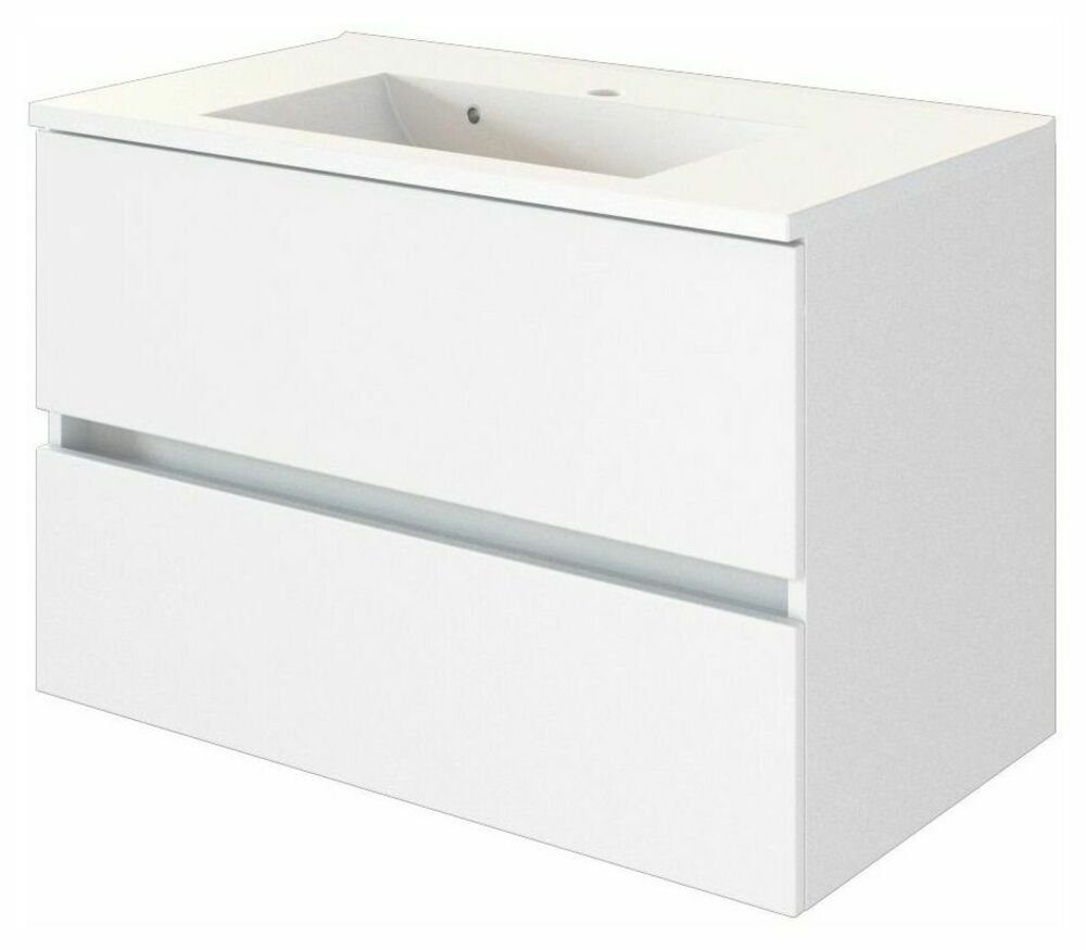 HELD MÖBEL Waschtisch-Set Waschtisch Baabe 80 cm weiß/matt weiß