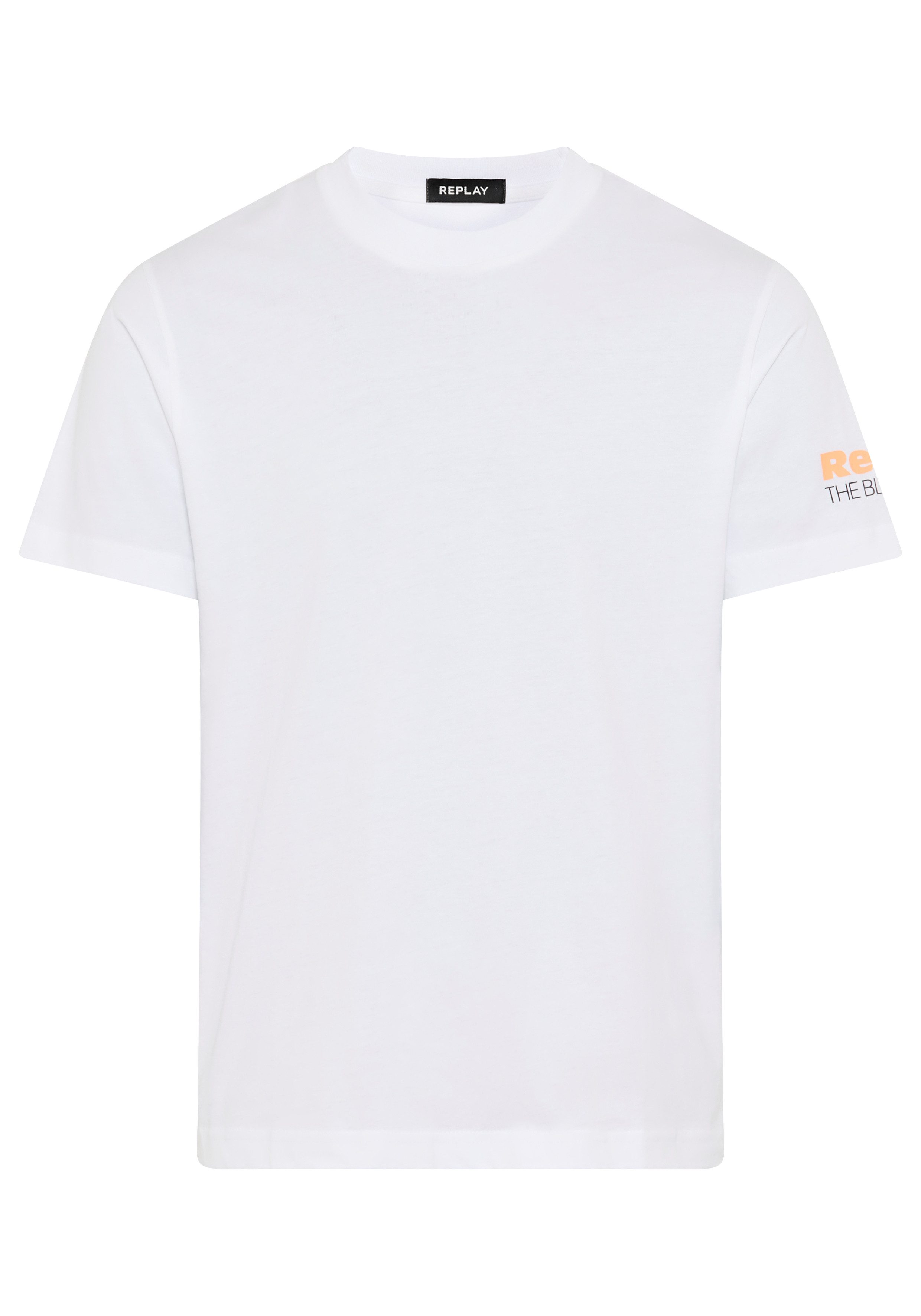 Replay T-Shirt Replaydruck am Ärmelabschluss günstig online kaufen