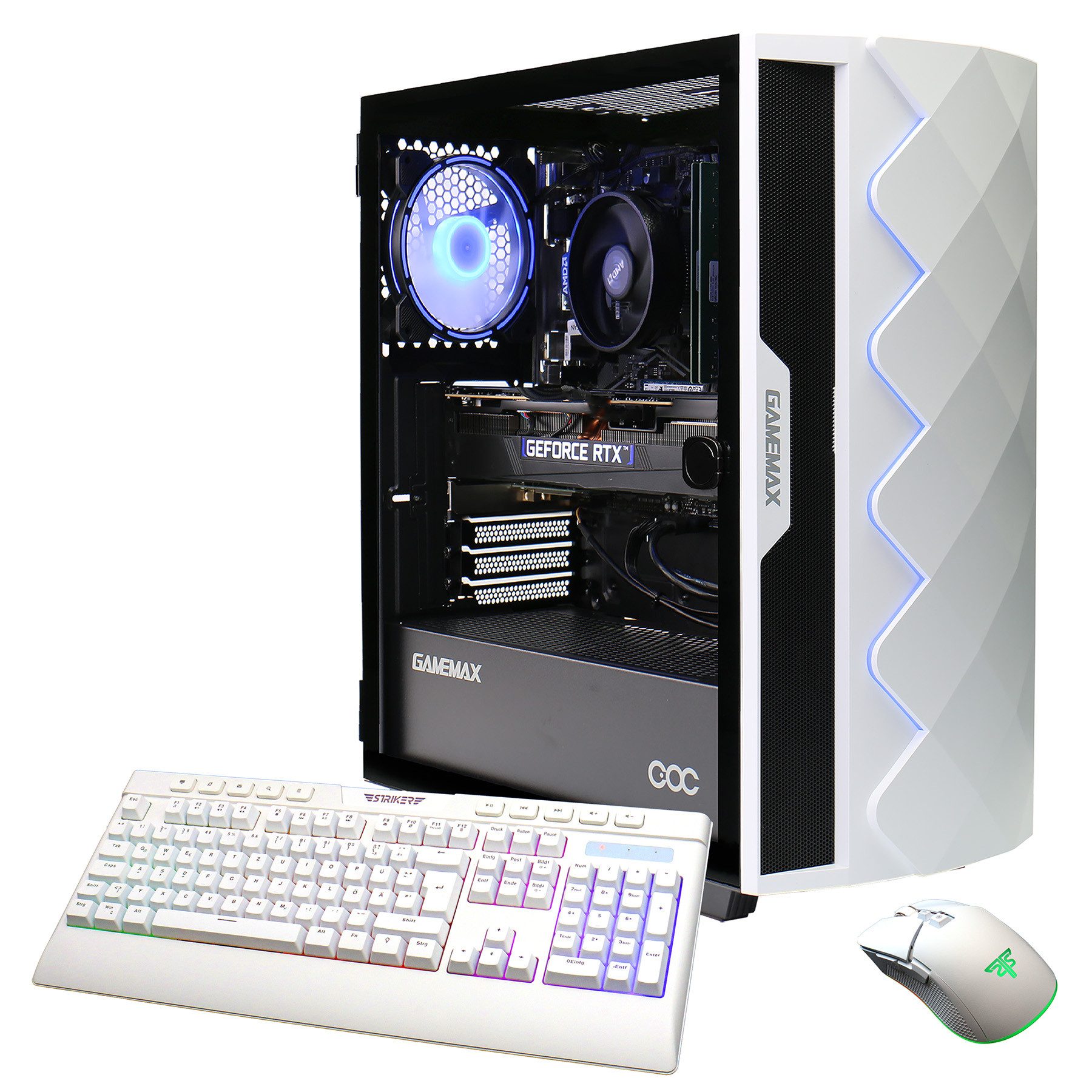 GAMEMAX Diamond WT 7798 AMD Ryzen 7 5700X RTX 5060 16GB 1TB SSD Gaming-PC (AMD Ryzen 7 5700X, RTX 5060, 16 GB RAM, 1000 GB SSD, Luftkühlung aktiv, Windows 11)